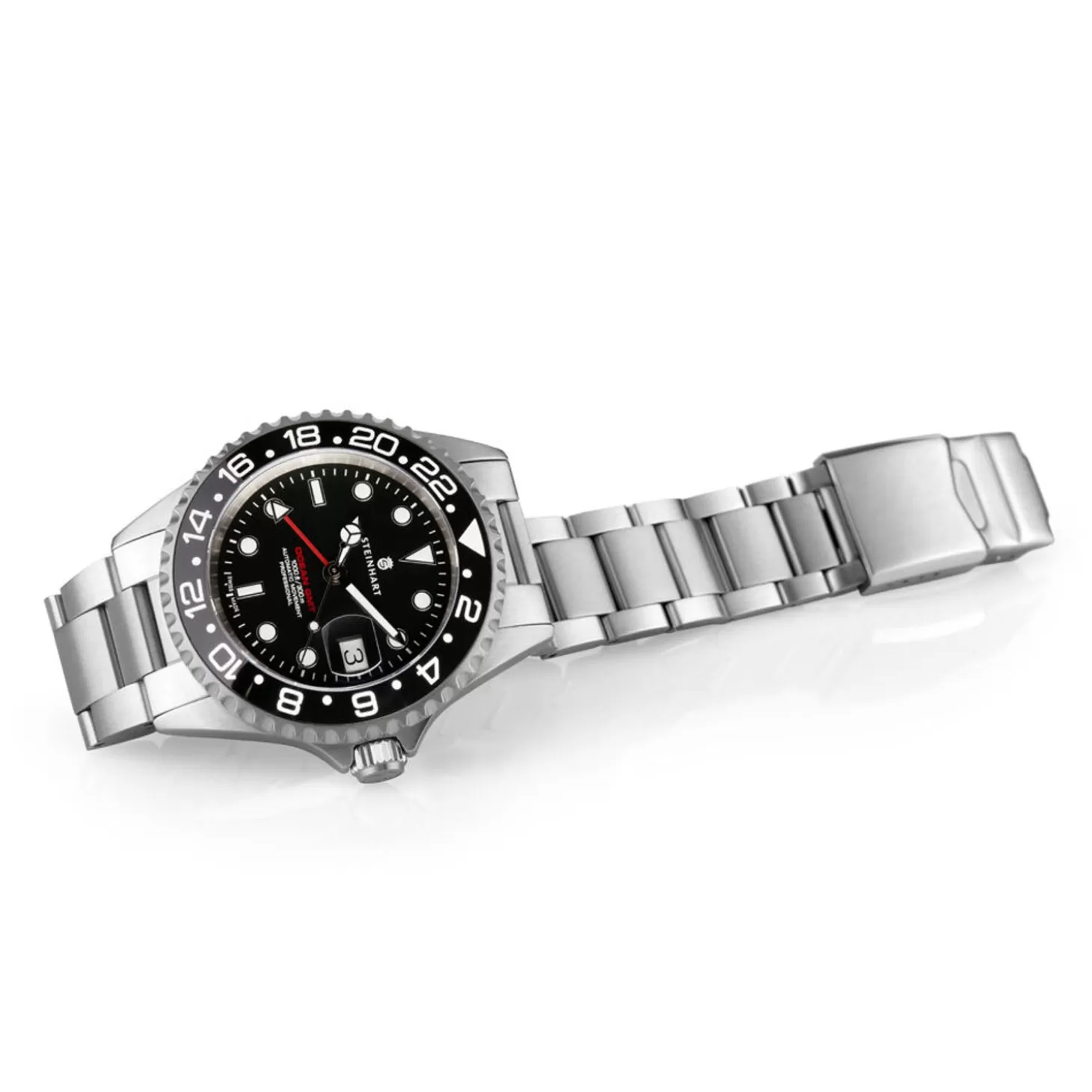 Gmt-Ocean 1 Zwart Keramiek Duikhorloge^Steinhart Watches Outlet