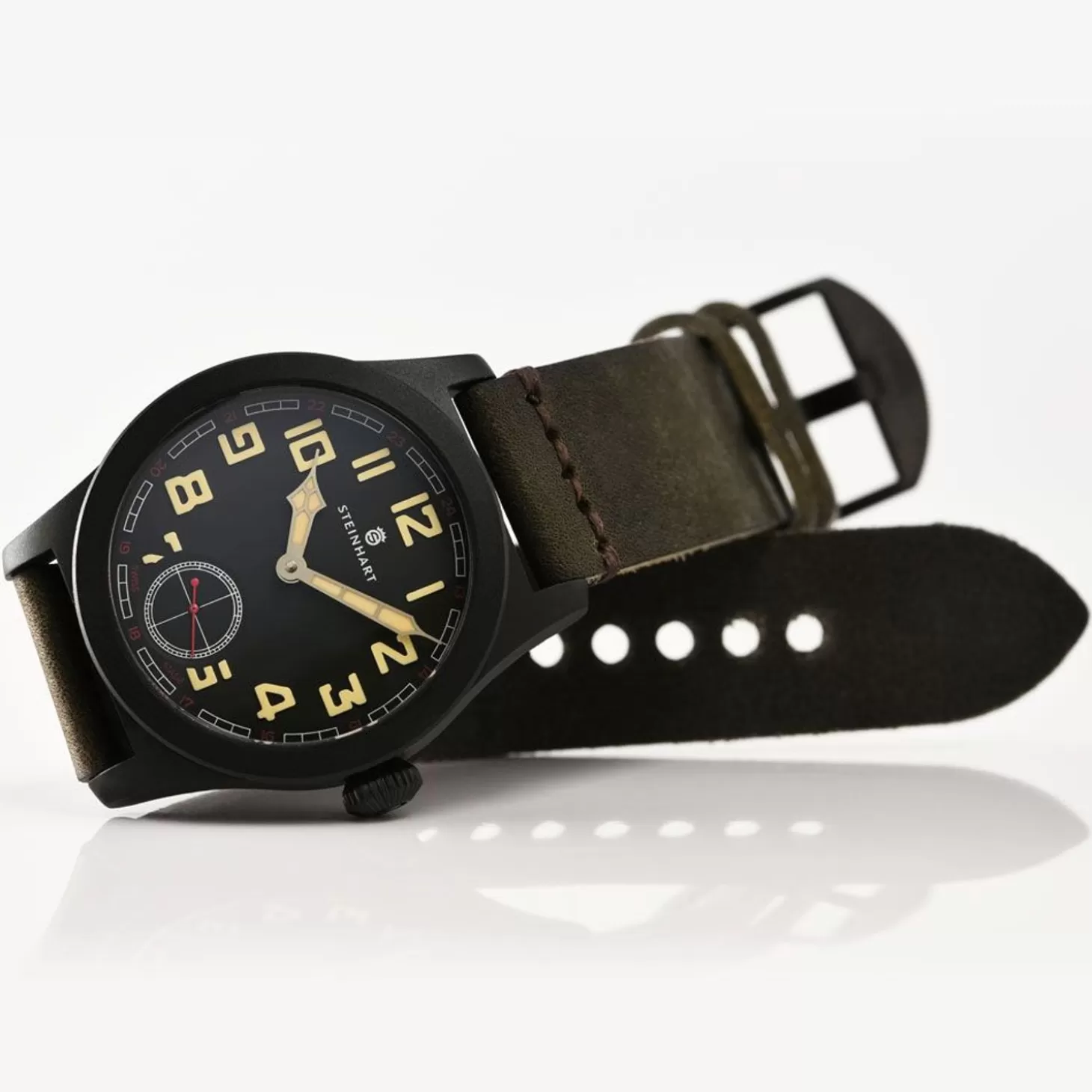 Militair 42 Handopwinder Zwart^Steinhart Watches Best Sale