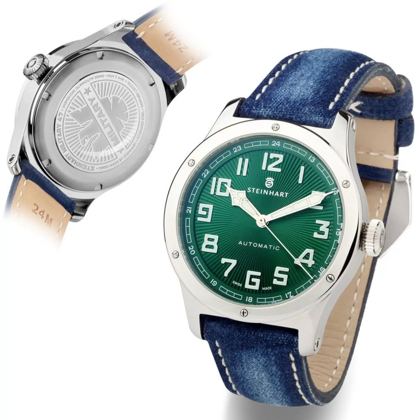 Militair 47 Automatisch Groen^Steinhart Watches Shop