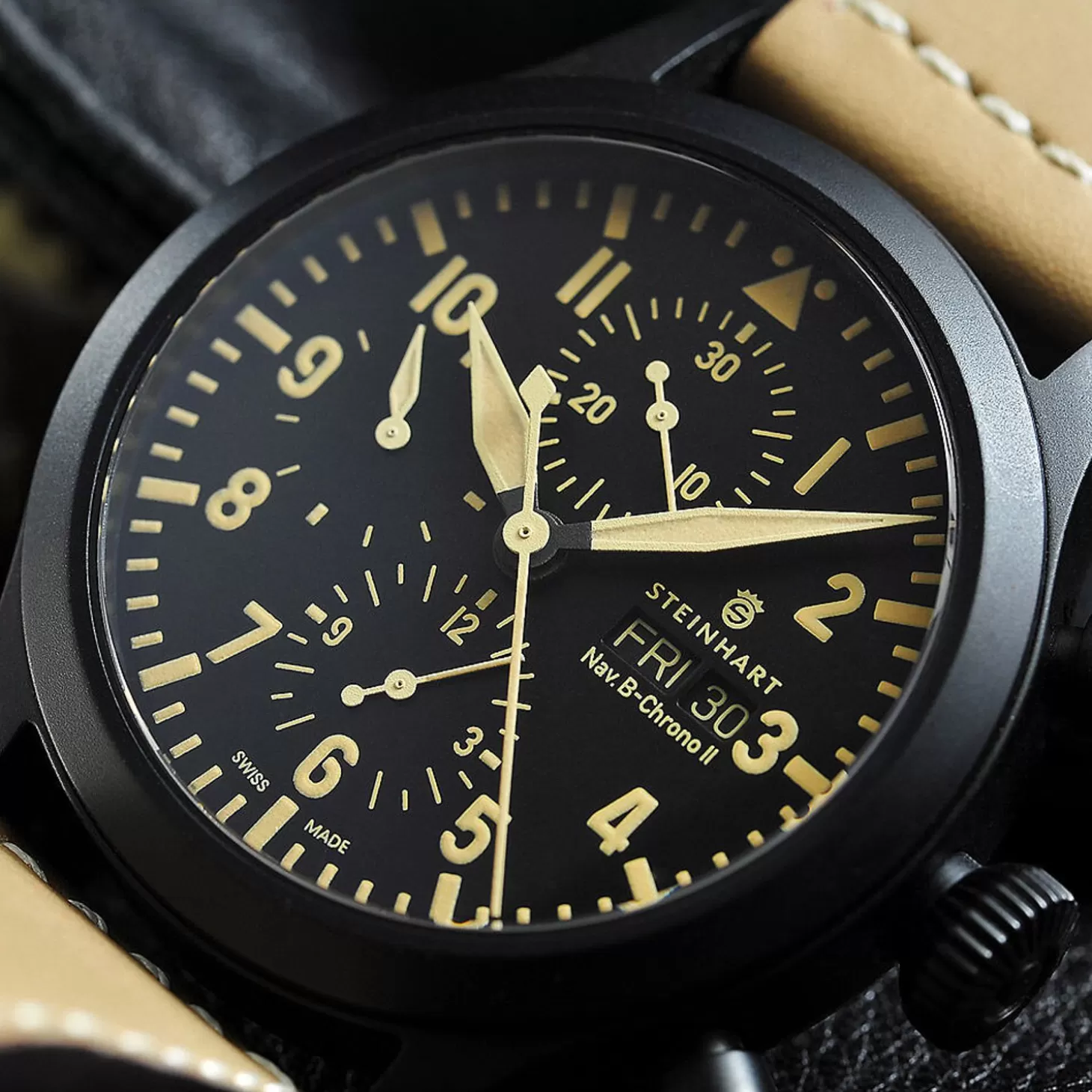 Nav B Chrono Ii Zwart Dlc^Steinhart Watches Store