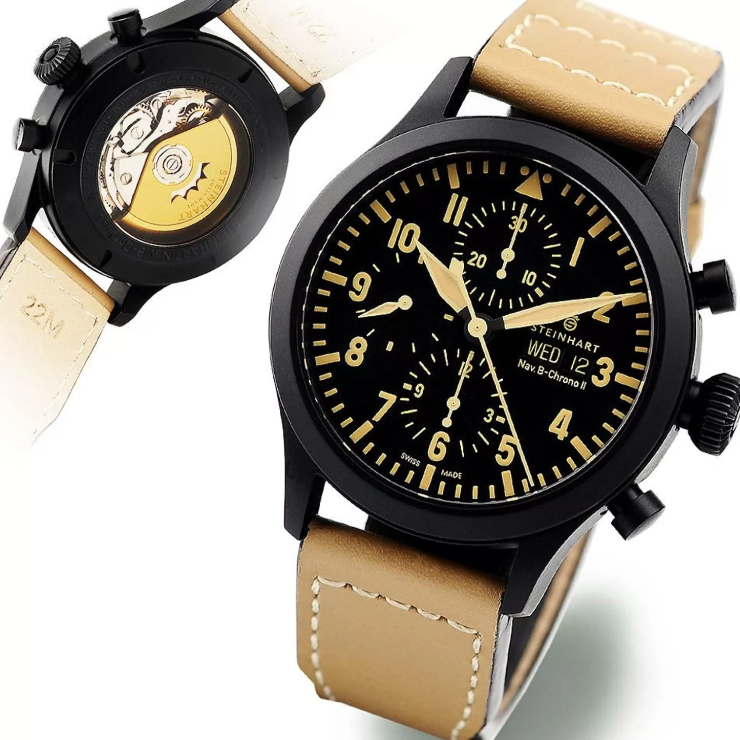 Nav B Chrono Ii Zwart Dlc^Steinhart Watches Store