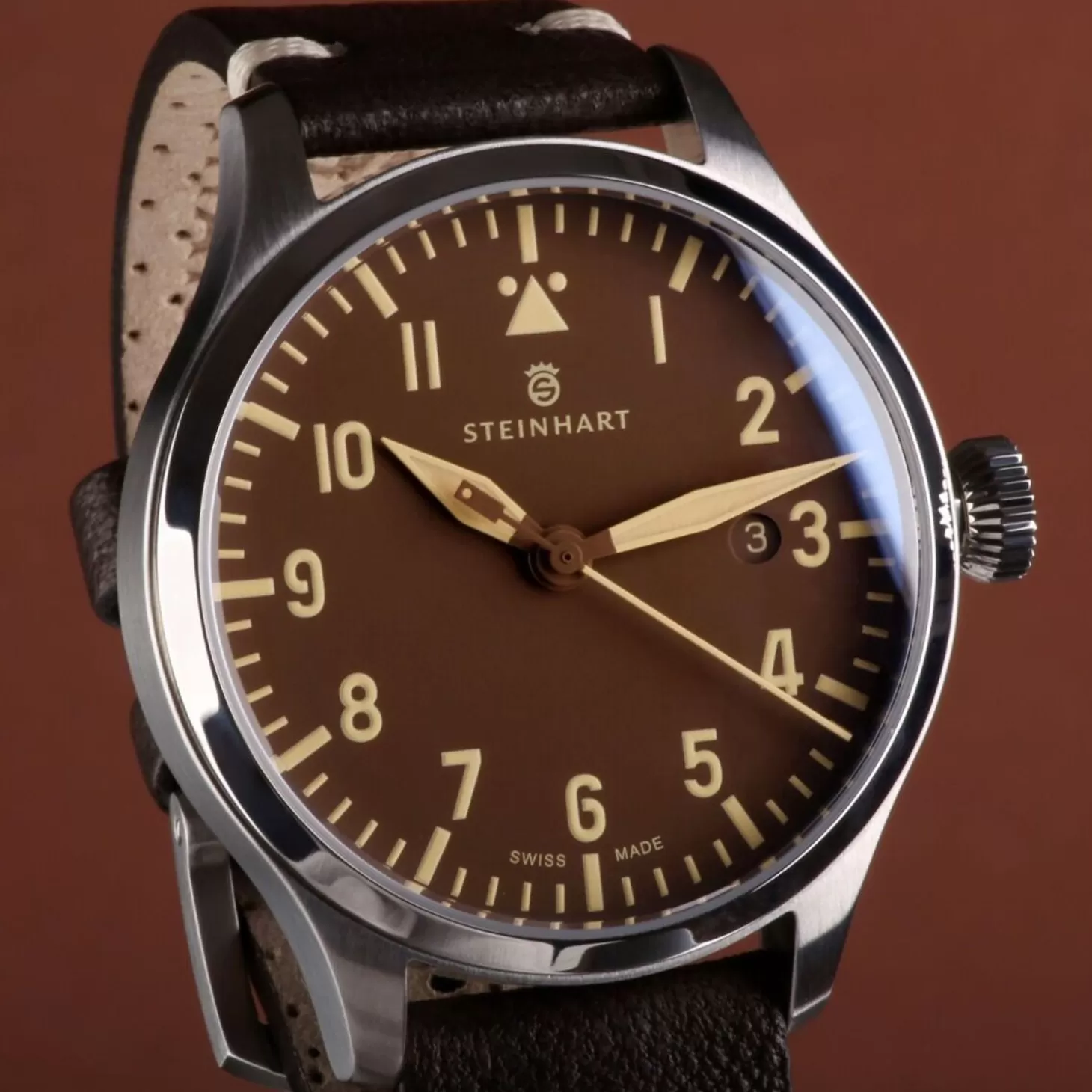 Nav B-Uhr 42 Vintage Bruin A-Muster^Steinhart Watches Online