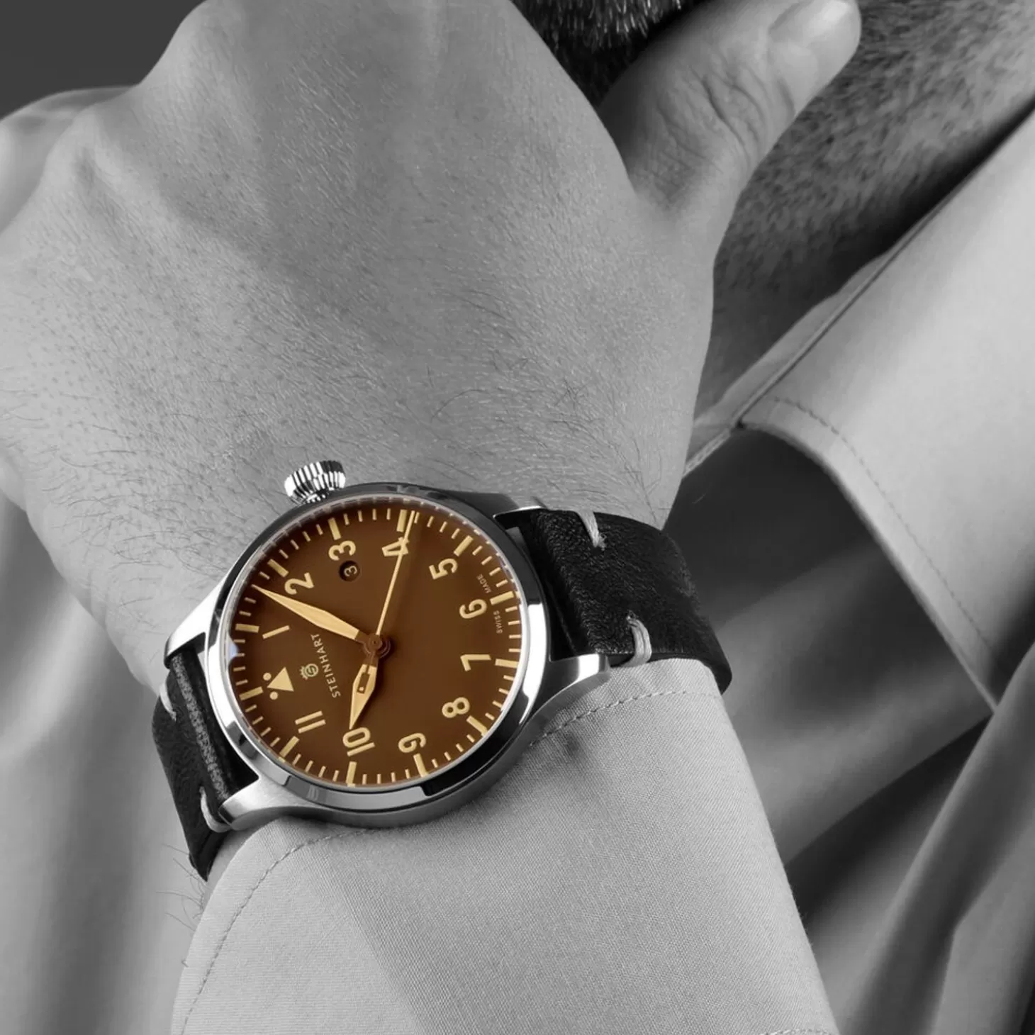 Nav B-Uhr 42 Vintage Bruin A-Muster^Steinhart Watches Online