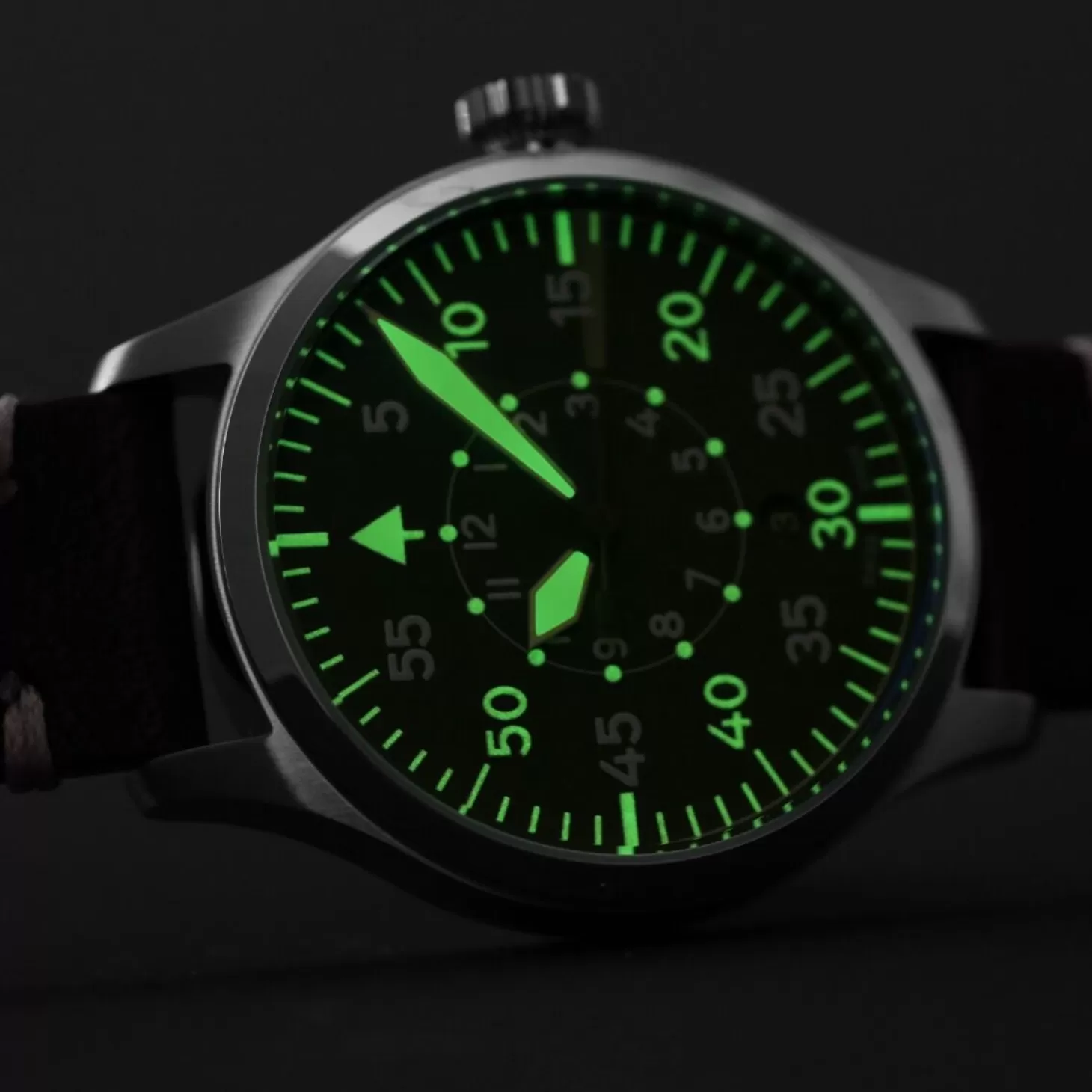 Nav B-Uhr 42 Vintage Bruine B-Muster^Steinhart Watches Shop