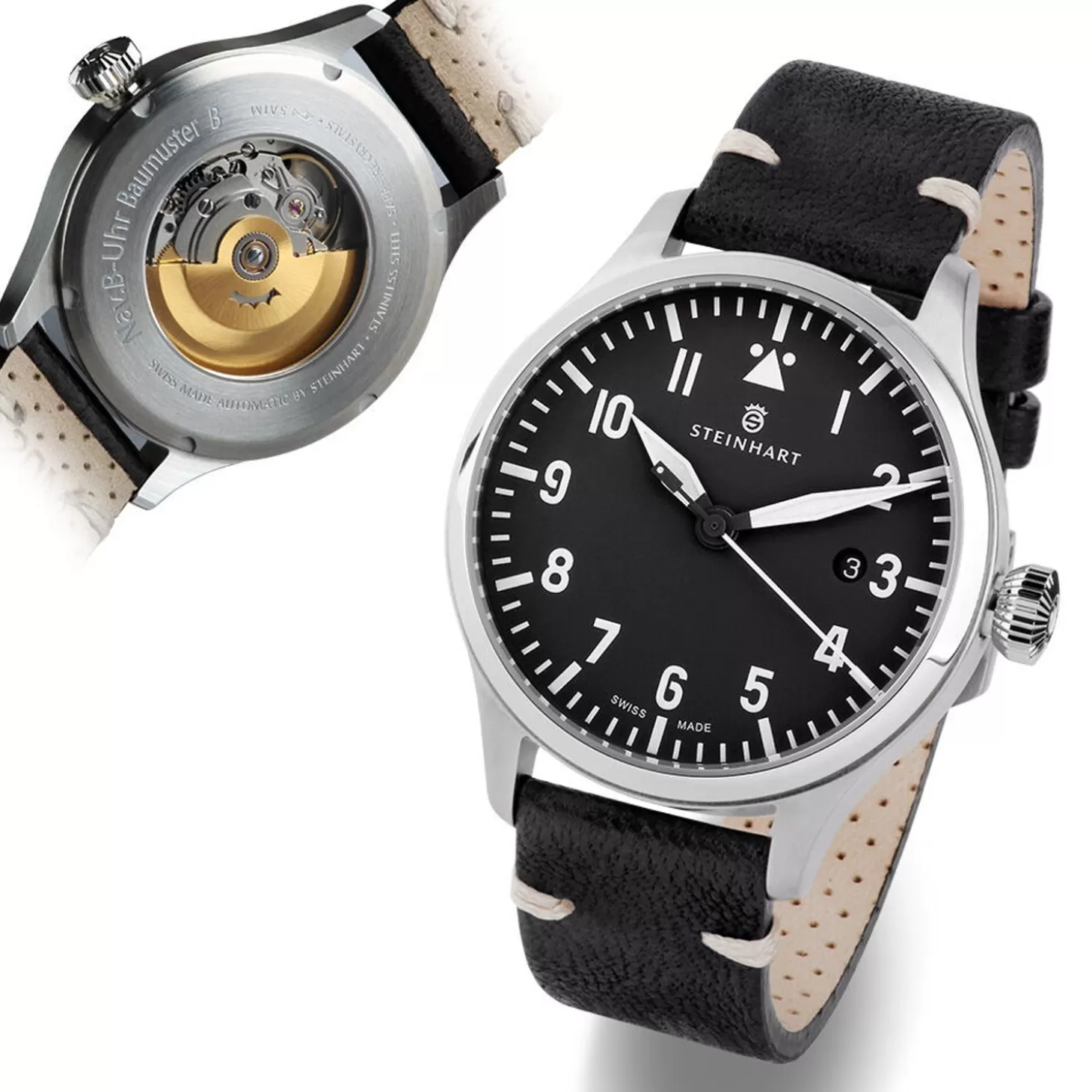 Nav B-Uhr 42 Zwart A-Muster^Steinhart Watches Online