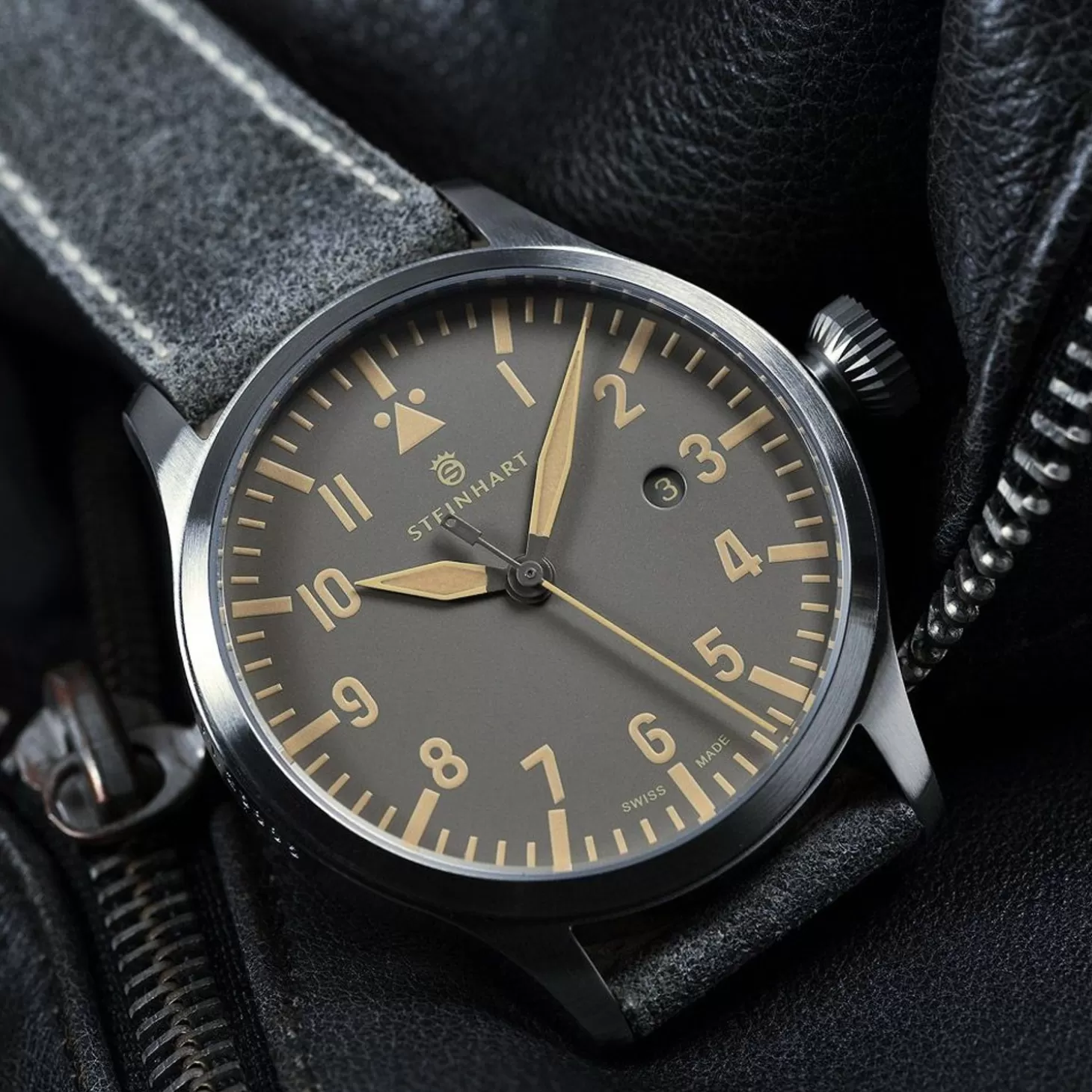 Nav B-Uhr 44 Datum Vintage Grijs^Steinhart Watches Fashion