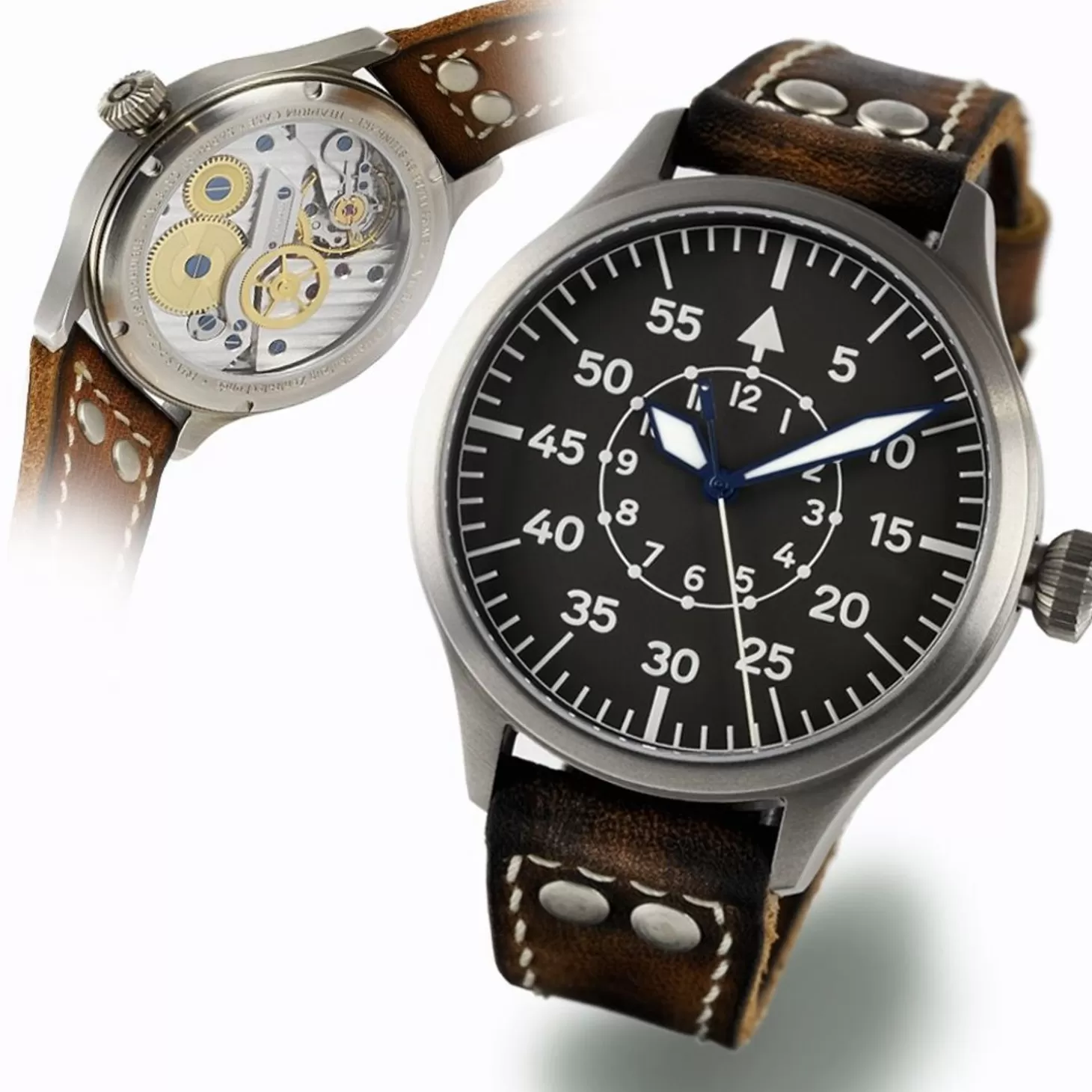 Nav B-Uhr 44 Titan B Muster Zentralsekunde^Steinhart Watches Outlet