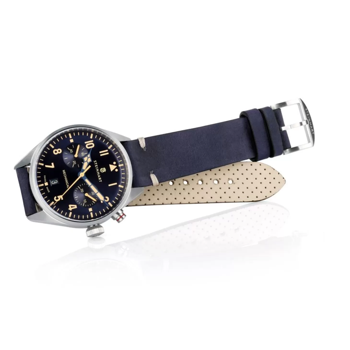 Nav.B - Monopusher 42 Blauw^Steinhart Watches Shop