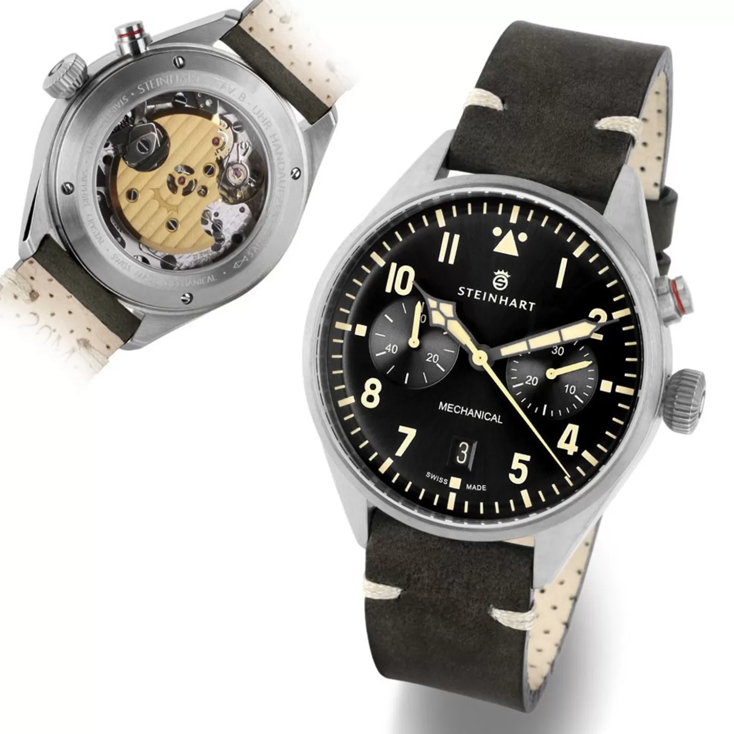 Nav.B - Monopusher 42 Zwart^Steinhart Watches Outlet