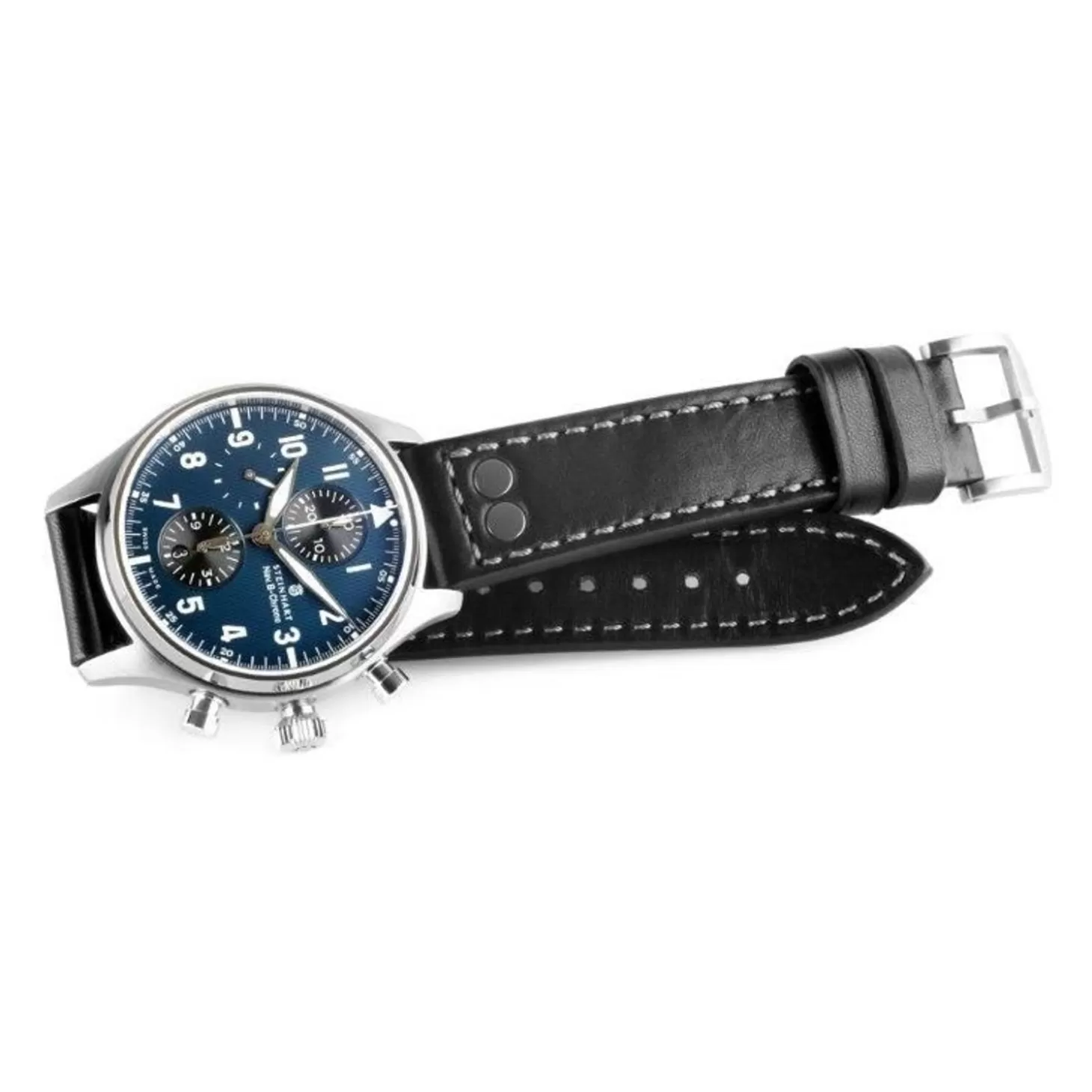 Nav.B-Chrono 42 Klassiek A-Type Blauw^Steinhart Watches Fashion