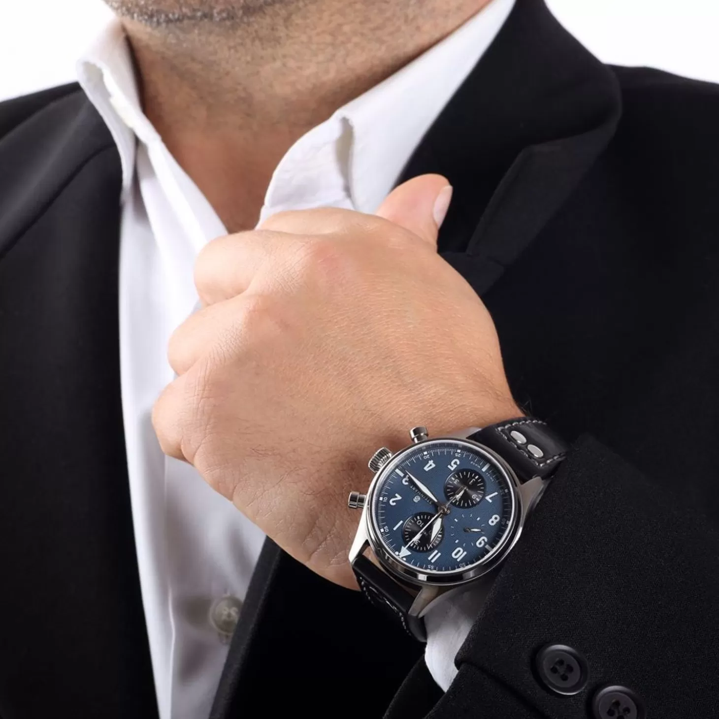 Nav.B-Chrono 42 Klassiek A-Type Blauw^Steinhart Watches Fashion