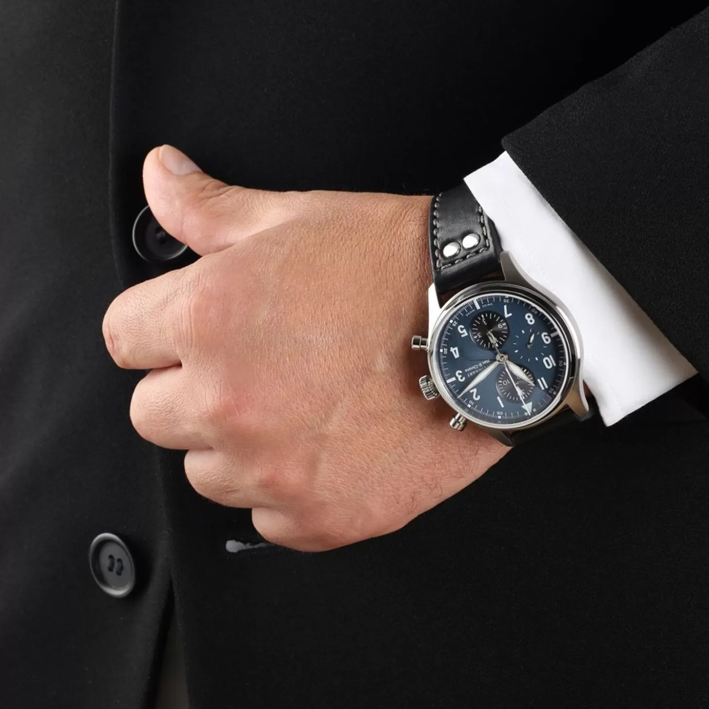 Nav.B-Chrono 42 Klassiek A-Type Blauw^Steinhart Watches Fashion