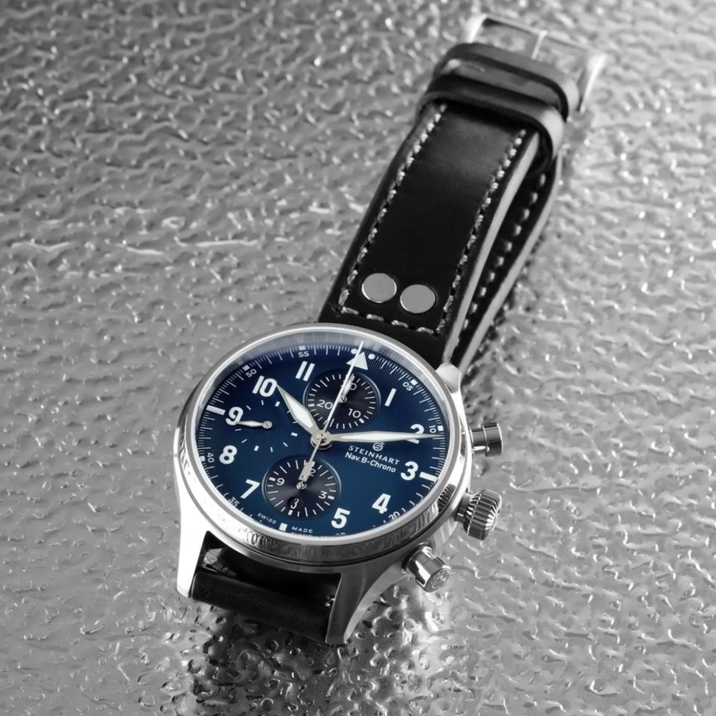 Nav.B-Chrono 42 Klassiek A-Type Blauw^Steinhart Watches Fashion