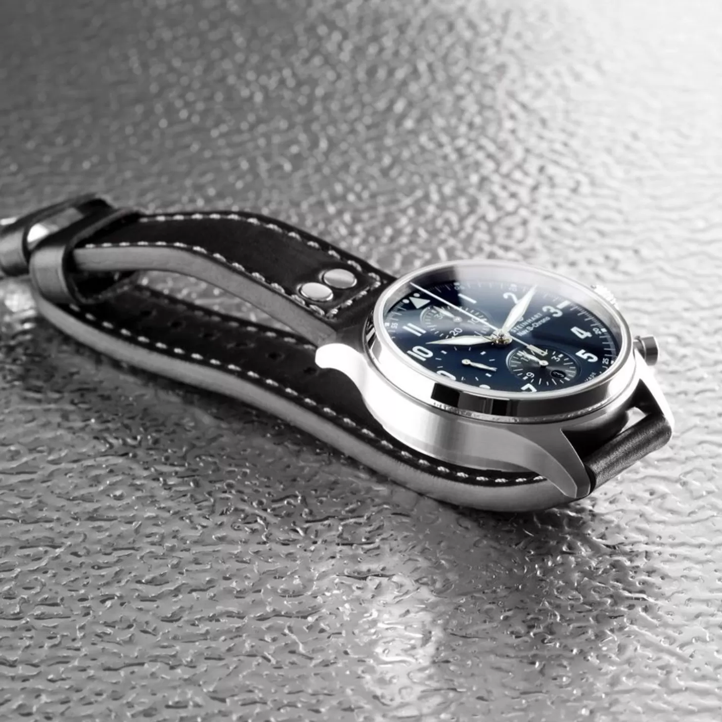 Nav.B-Chrono 42 Klassiek A-Type Blauw^Steinhart Watches Fashion