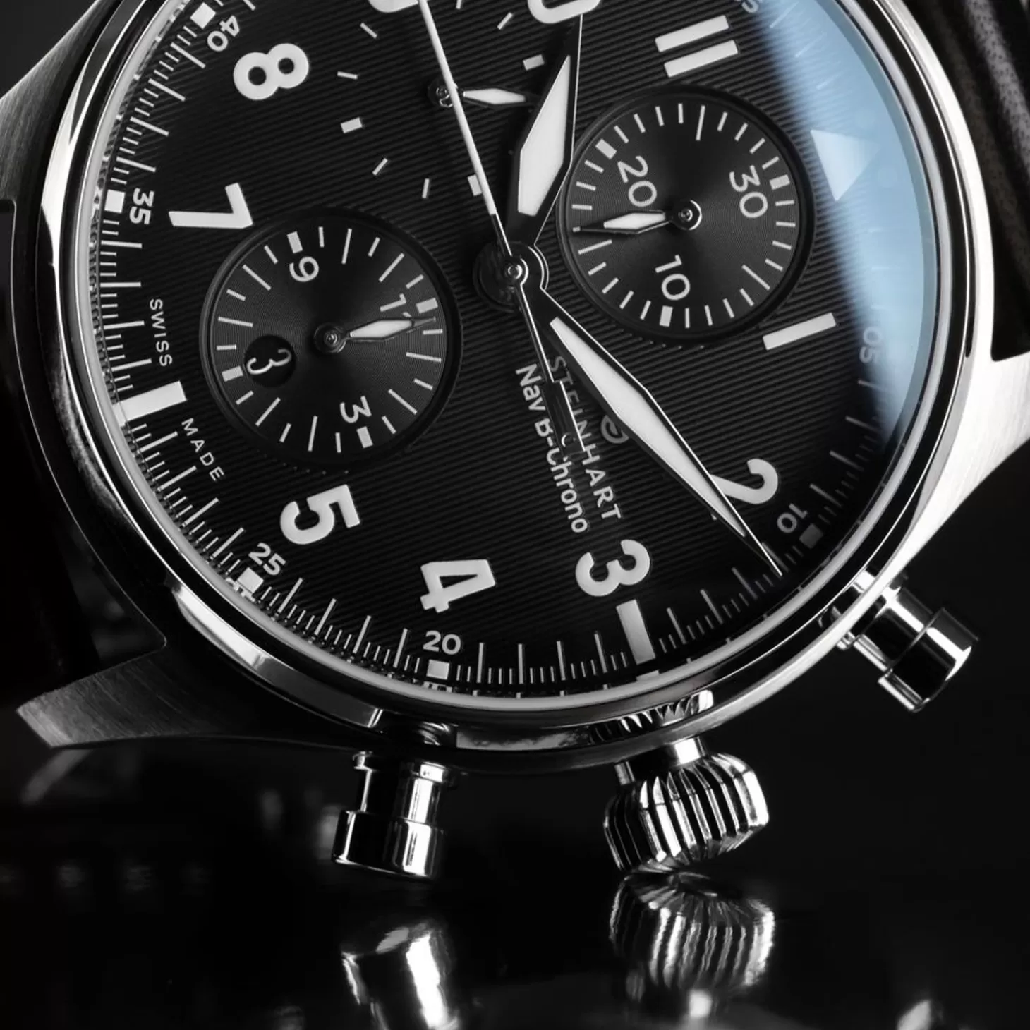 Nav.B-Chrono 42 Klassiek A-Type Zwart^Steinhart Watches Discount