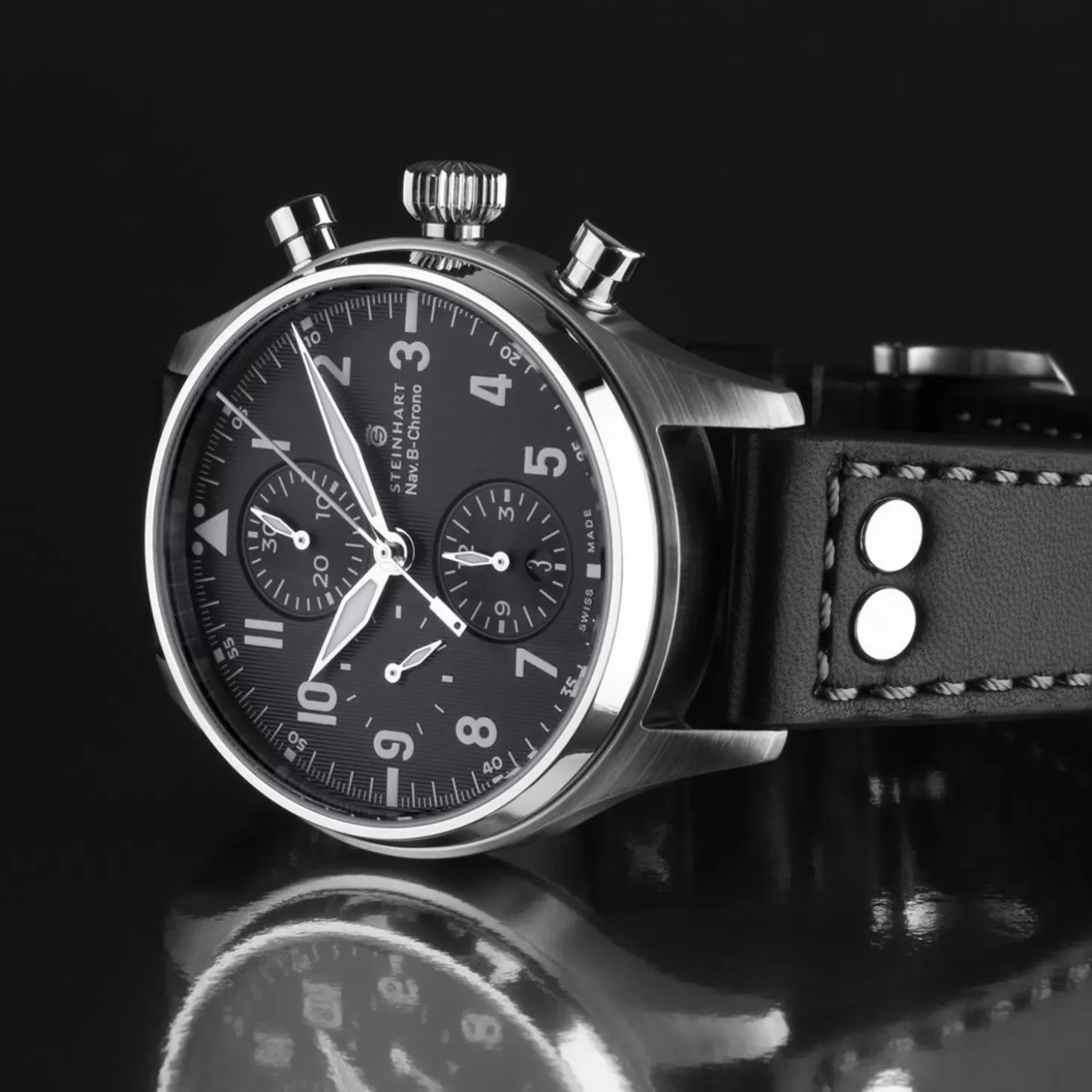 Nav.B-Chrono 42 Klassiek A-Type Zwart^Steinhart Watches Discount