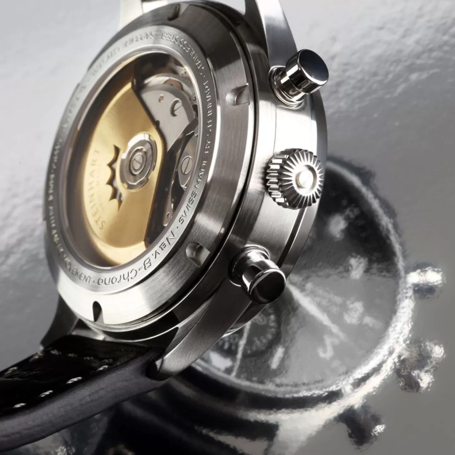 Nav.B-Chrono 42 Klassiek A-Type Zwart^Steinhart Watches Discount