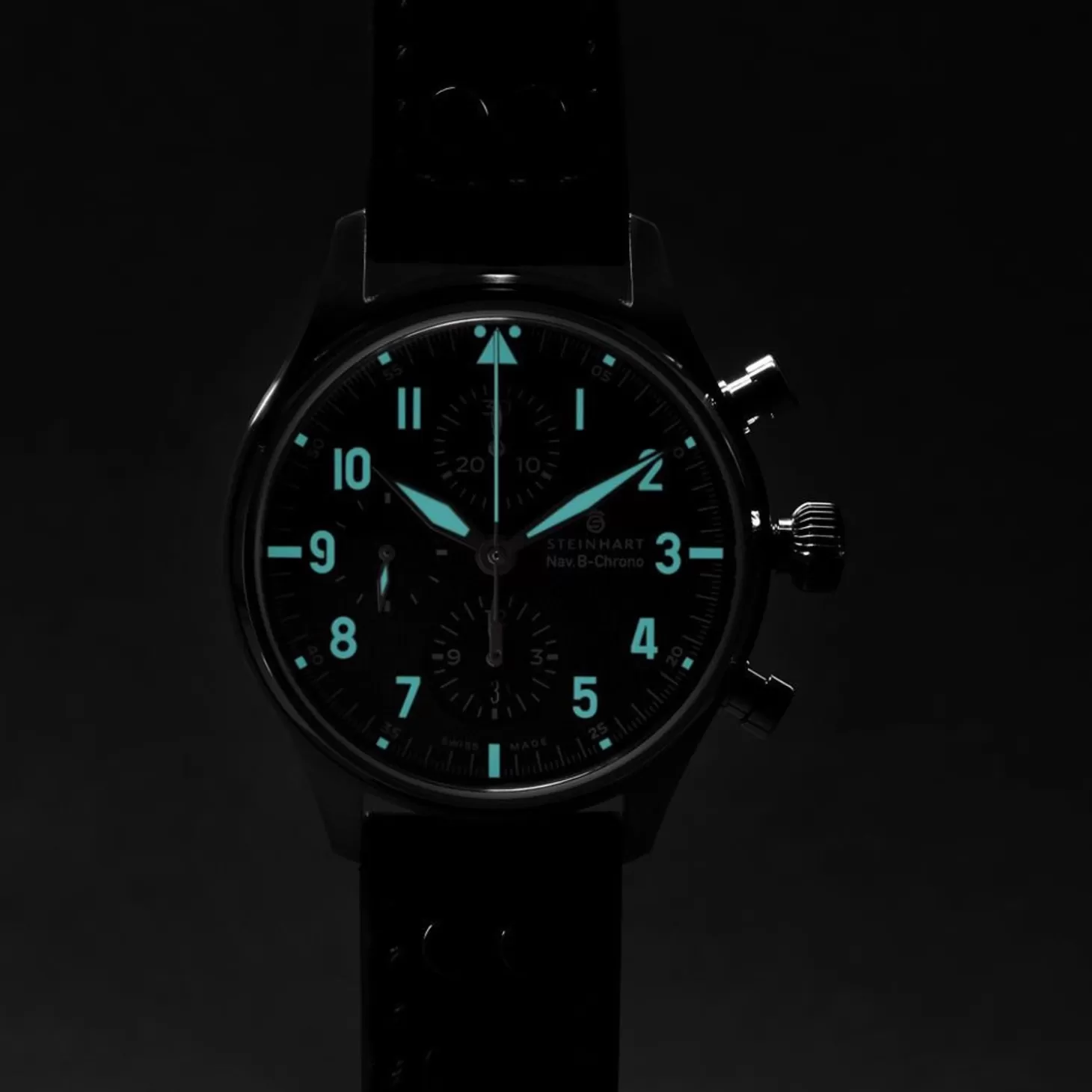 Nav.B-Chrono 42 Klassiek A-Type Zwart^Steinhart Watches Discount