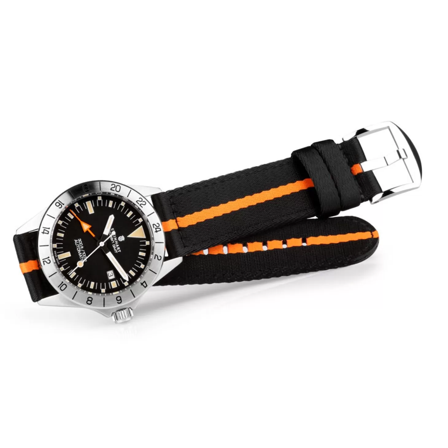 Navo-Band Zwart/Oranje^Steinhart Watches Fashion