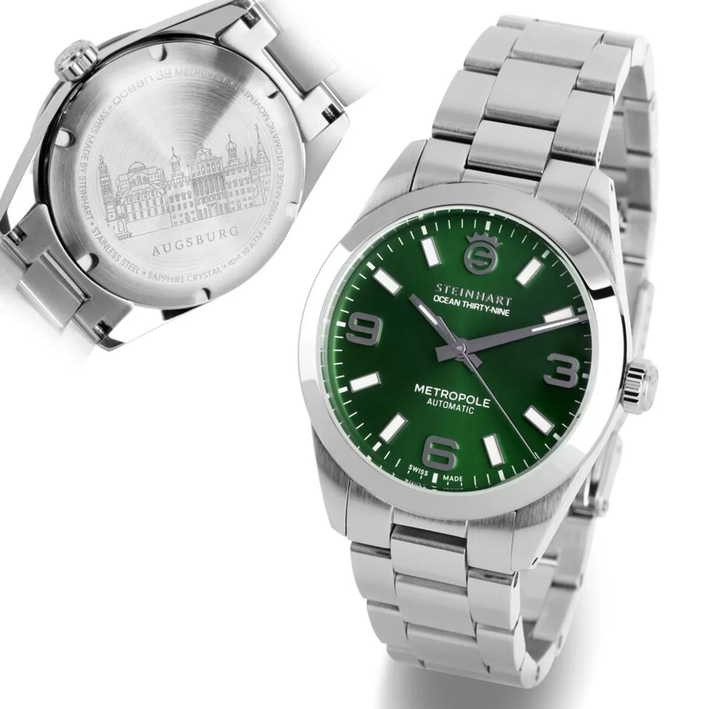 Oceaan 39 Metropole Zonnestraalgroen^Steinhart Watches Best