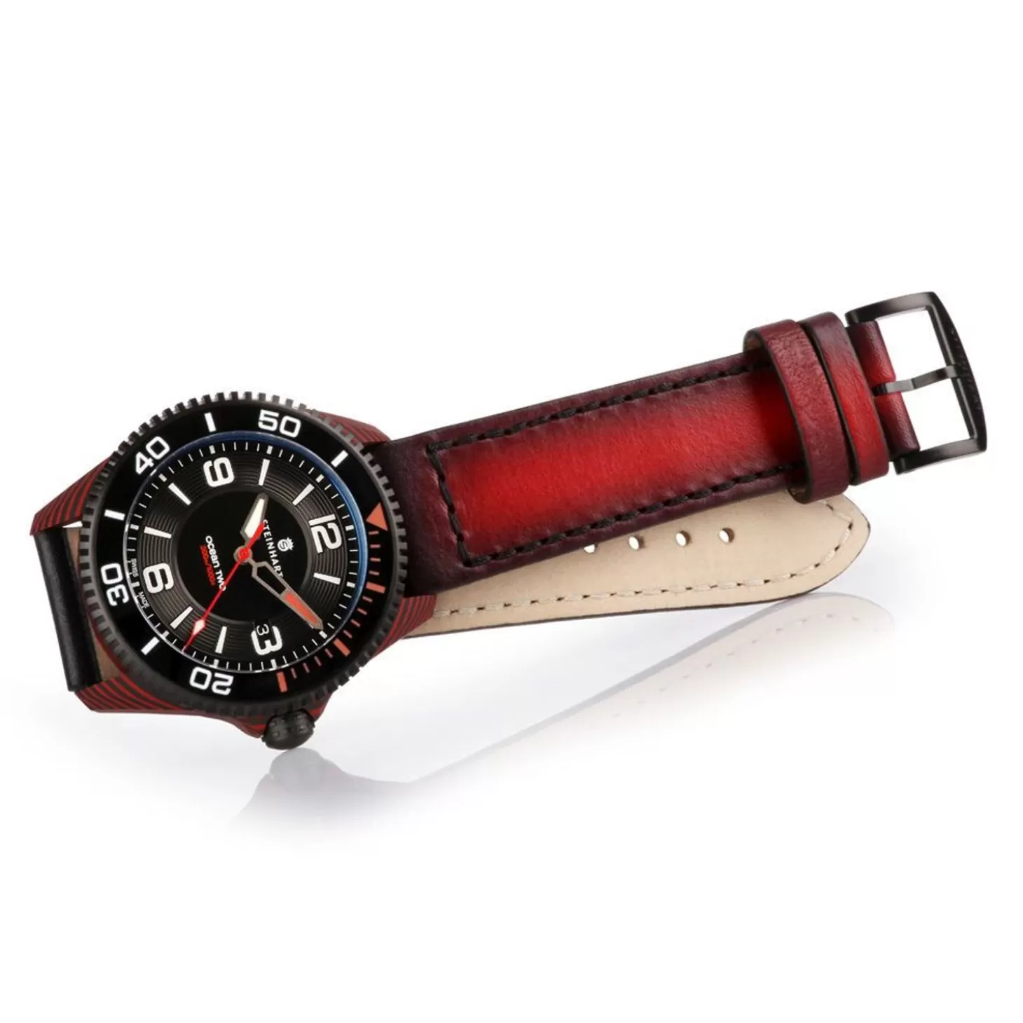 Ocean 2 Premium Carbon Rood Duikhorloge^Steinhart Watches Shop