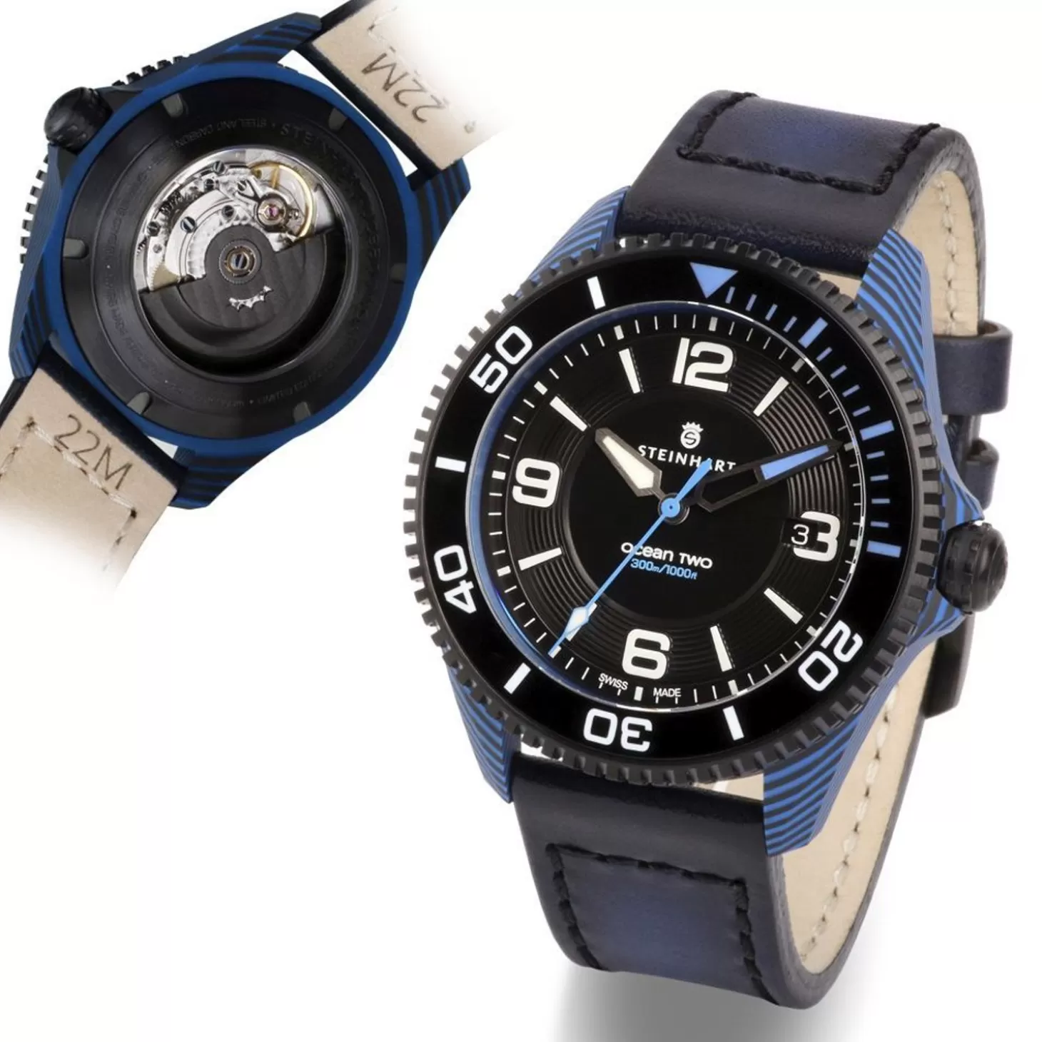 Ocean 2 Premium Koolstofblauw Duikhorloge^Steinhart Watches Clearance