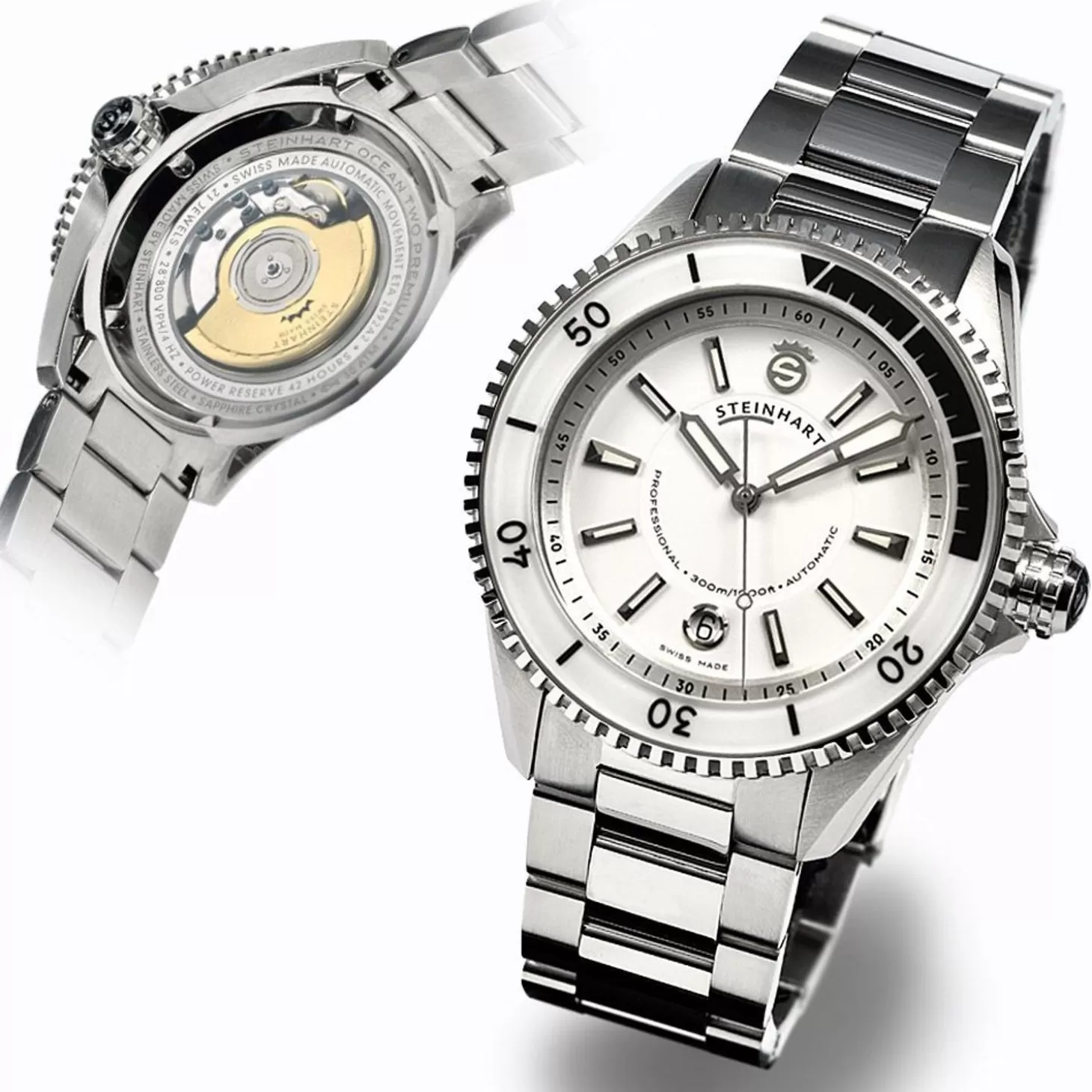 Ocean 2 Premium Wit Duikhorloge^Steinhart Watches Best