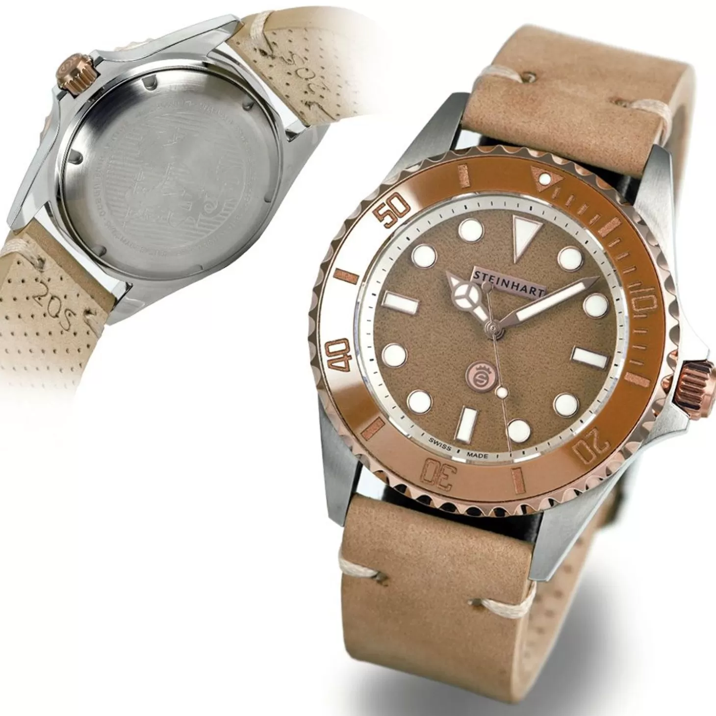 Ocean 39 Beige Keramiek Duikhorloge^Steinhart Watches Clearance