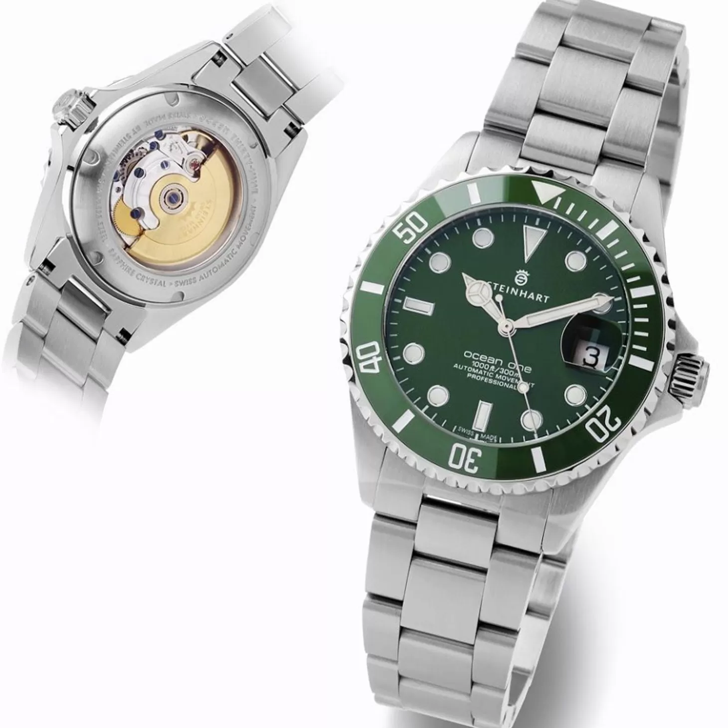 Ocean 39 Dubbelgroen Keramiek Premium Duikhorloge^Steinhart Watches Fashion