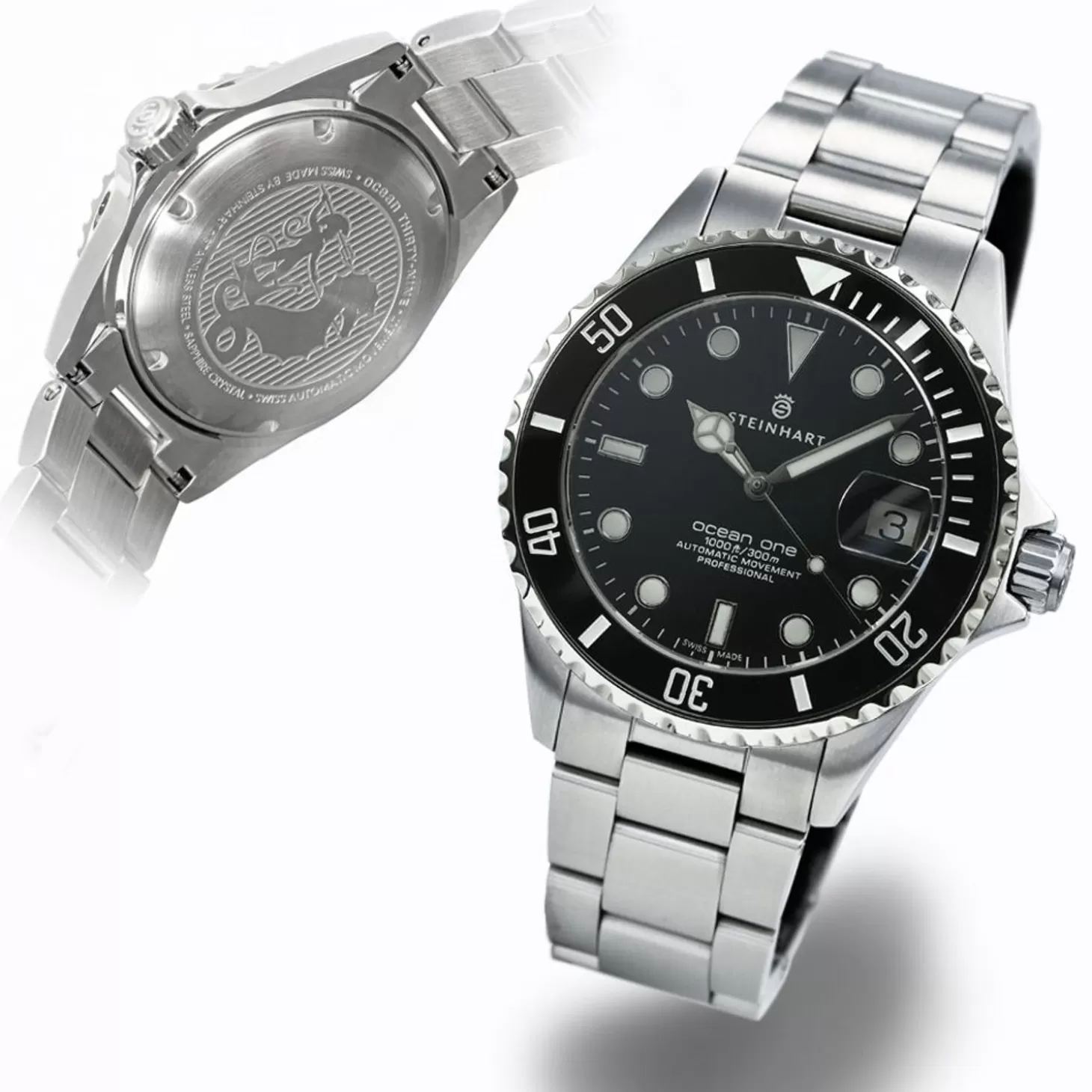 Ocean 39 Duikhorloge Van Zwart Keramiek^Steinhart Watches Cheap