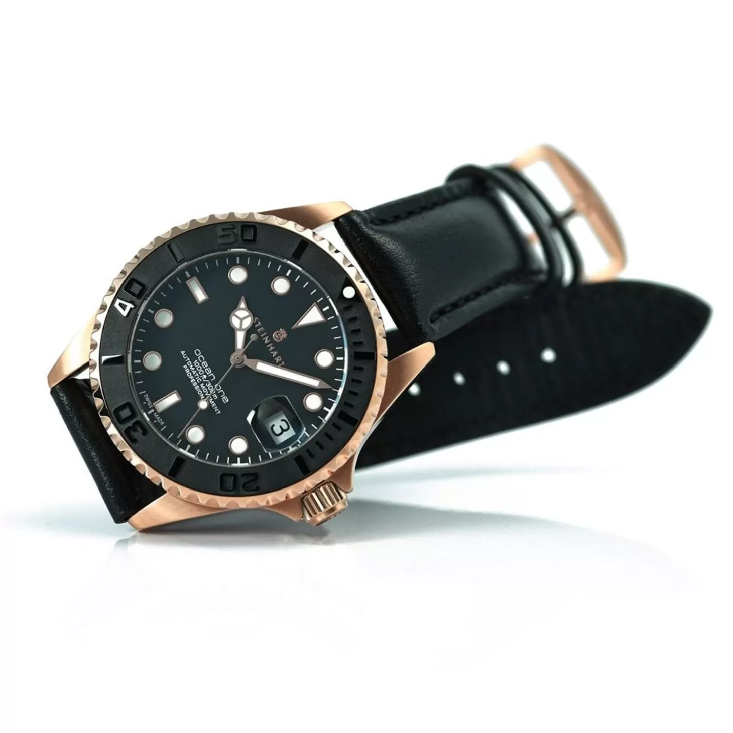 Ocean 39 Roze-Gouden Keramiek Duikhorloge^Steinhart Watches Flash Sale