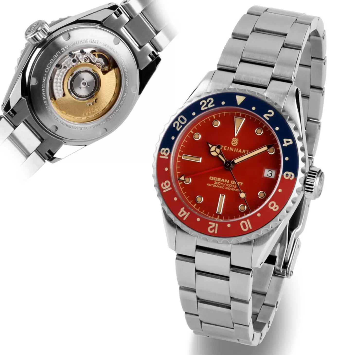 Ocean 39 Vintage Gmt Premium Rood Keramiek Duikhorloge^Steinhart Watches Best Sale