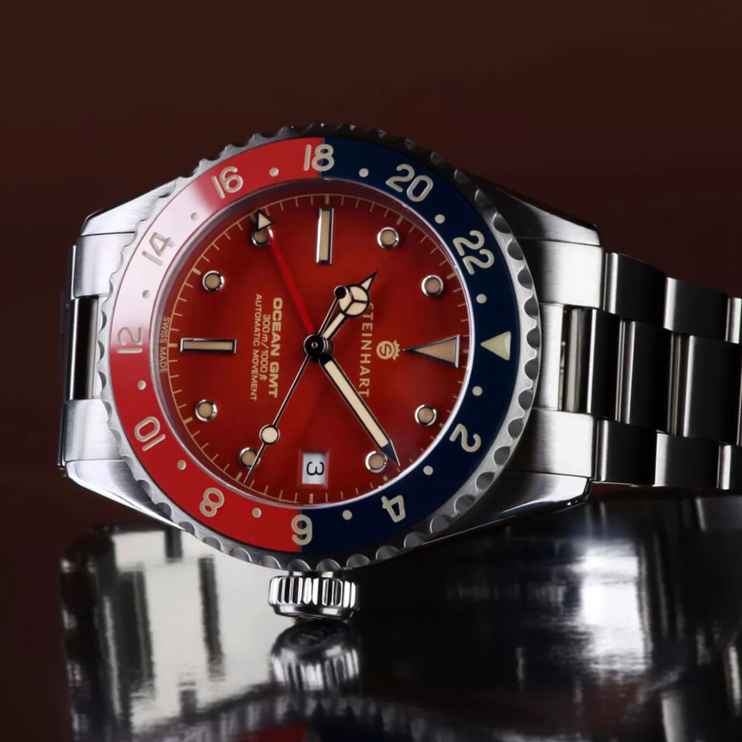 Ocean 39 Vintage Gmt Premium Rood Keramiek Duikhorloge^Steinhart Watches Best Sale