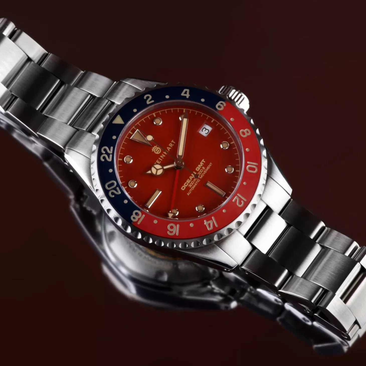 Ocean 39 Vintage Gmt Premium Rood Keramiek Duikhorloge^Steinhart Watches Best Sale