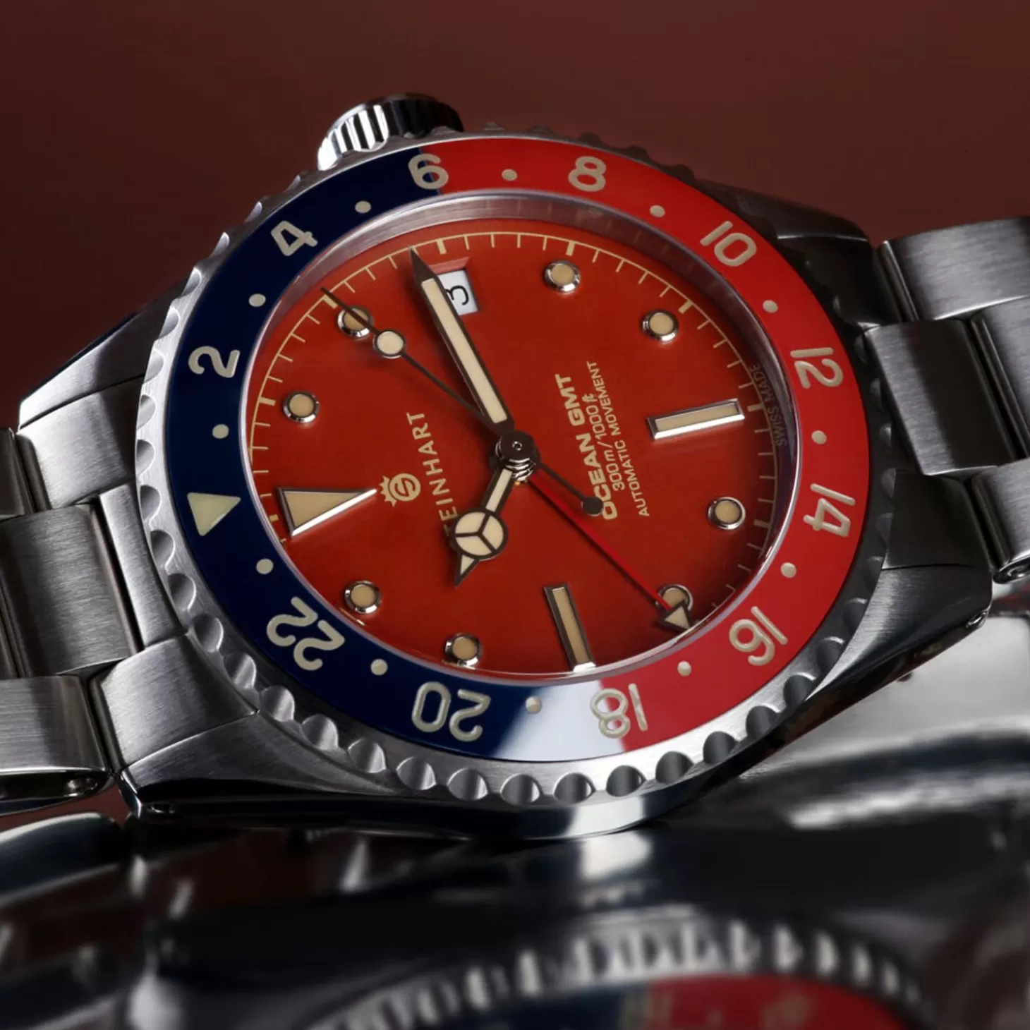 Ocean 39 Vintage Gmt Premium Rood Keramiek Duikhorloge^Steinhart Watches Best Sale