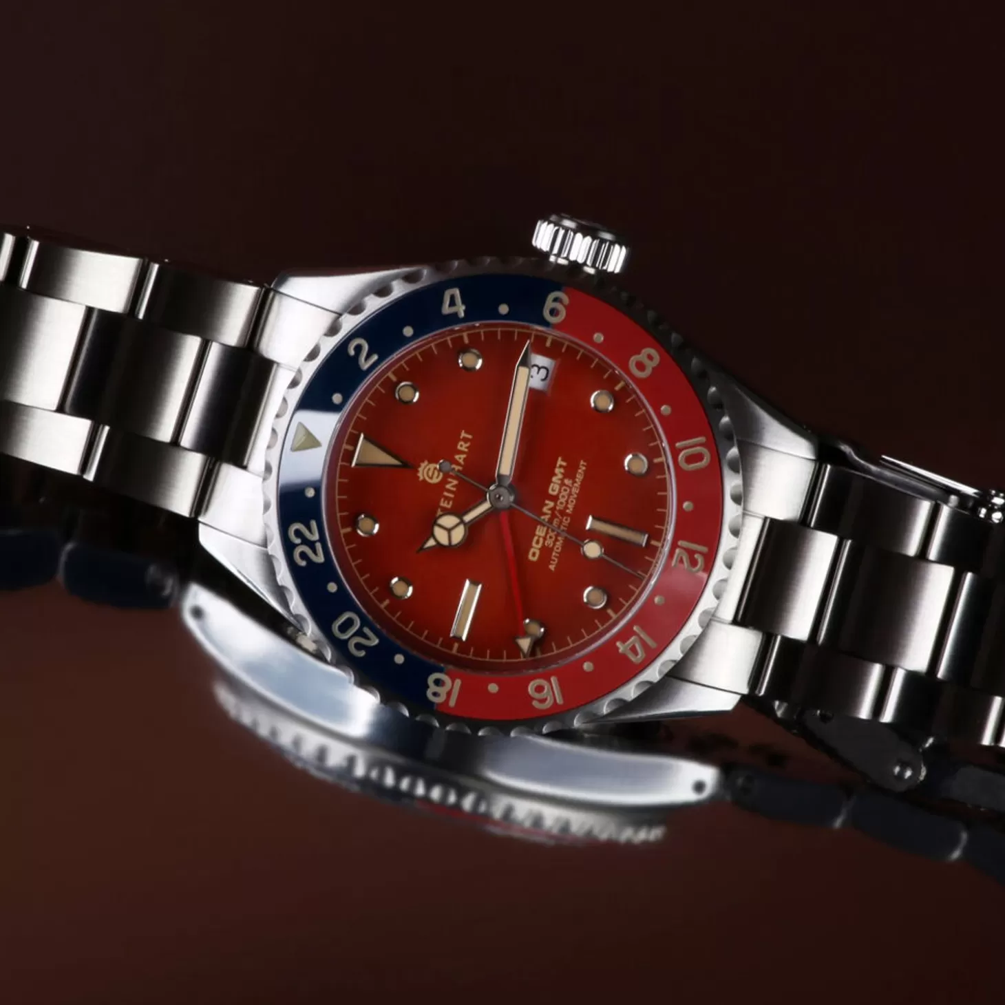 Ocean 39 Vintage Gmt Premium Rood Keramiek Duikhorloge^Steinhart Watches Best Sale