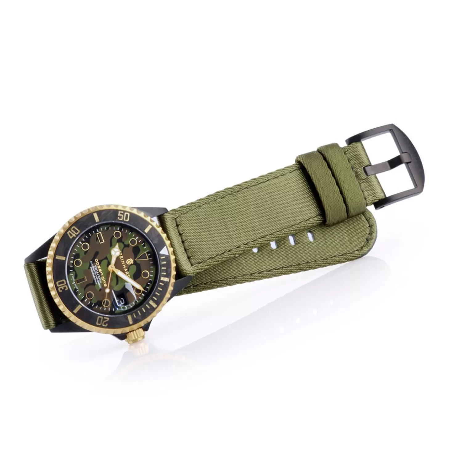 Ocean 39 Zwart Militair Camouflageduikhorloge^Steinhart Watches Discount