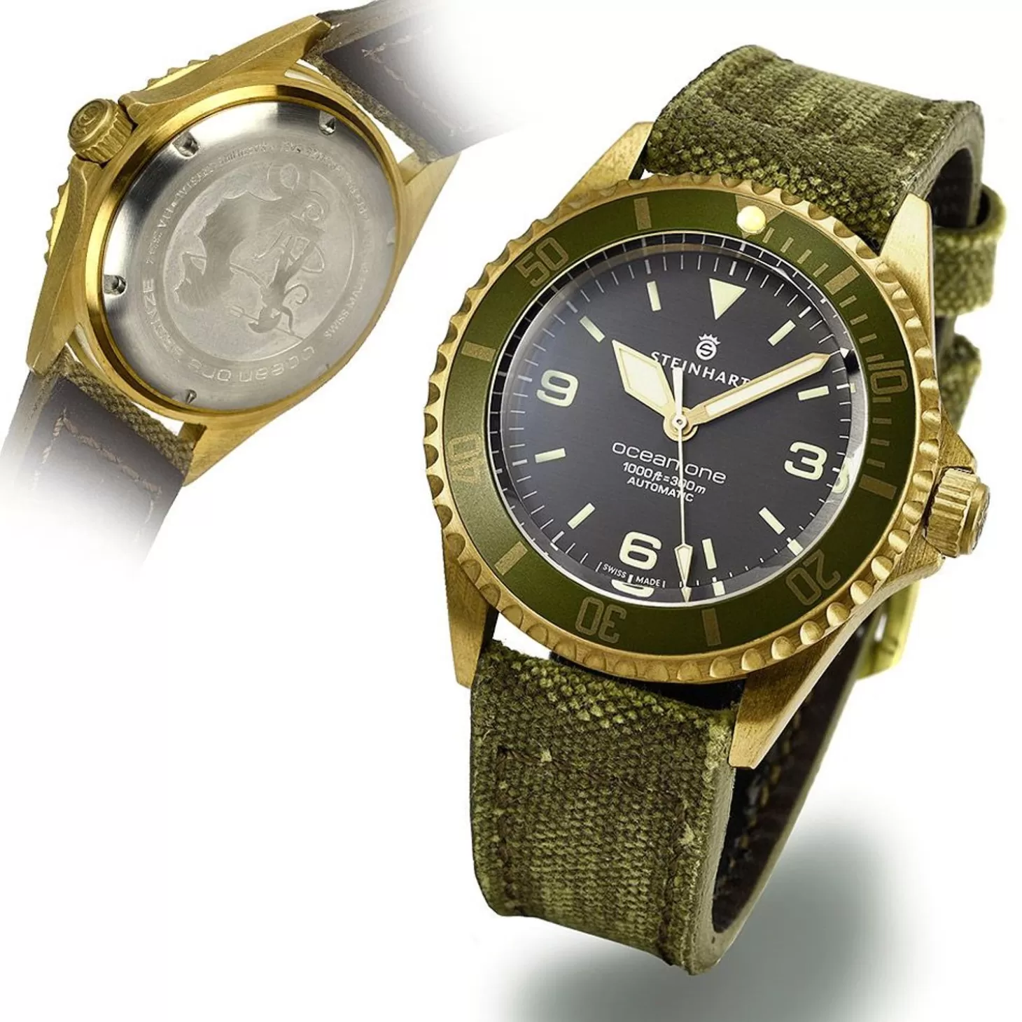 Ocean One Bronsgroen Duikhorloge^Steinhart Watches Shop