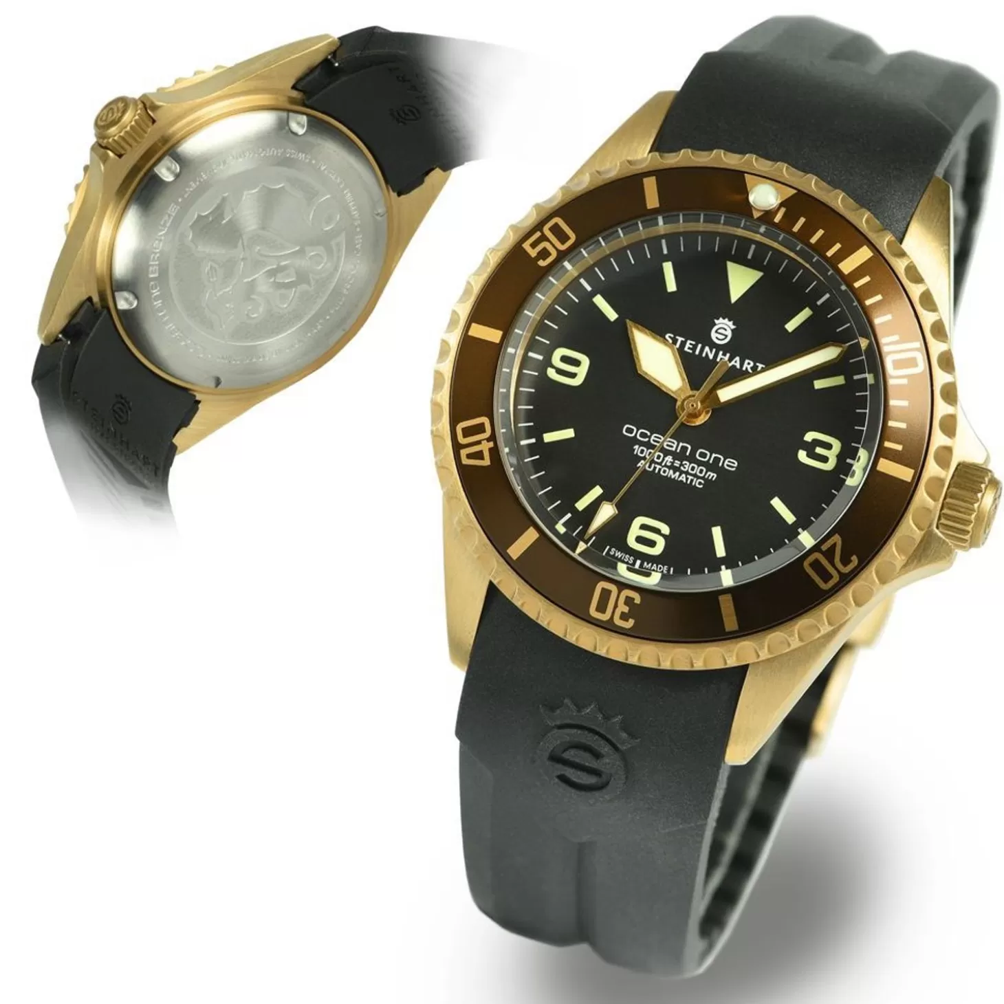 Ocean One Bronzen Donkerbruin Duikhorloge^Steinhart Watches Outlet