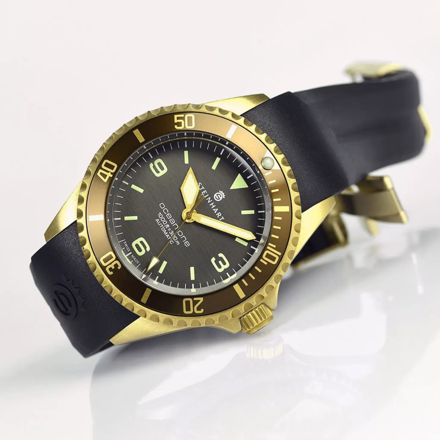 Ocean One Bronzen Donkerbruin Duikhorloge^Steinhart Watches Outlet