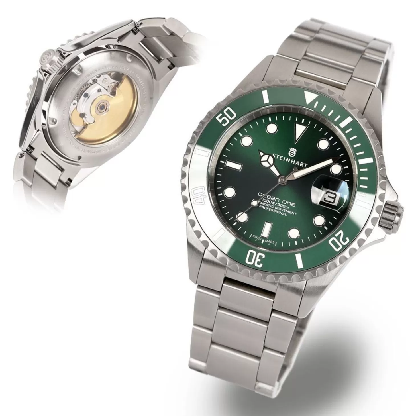 Ocean One Dubbelgroen Keramiek Premium Duikhorloge^Steinhart Watches Fashion