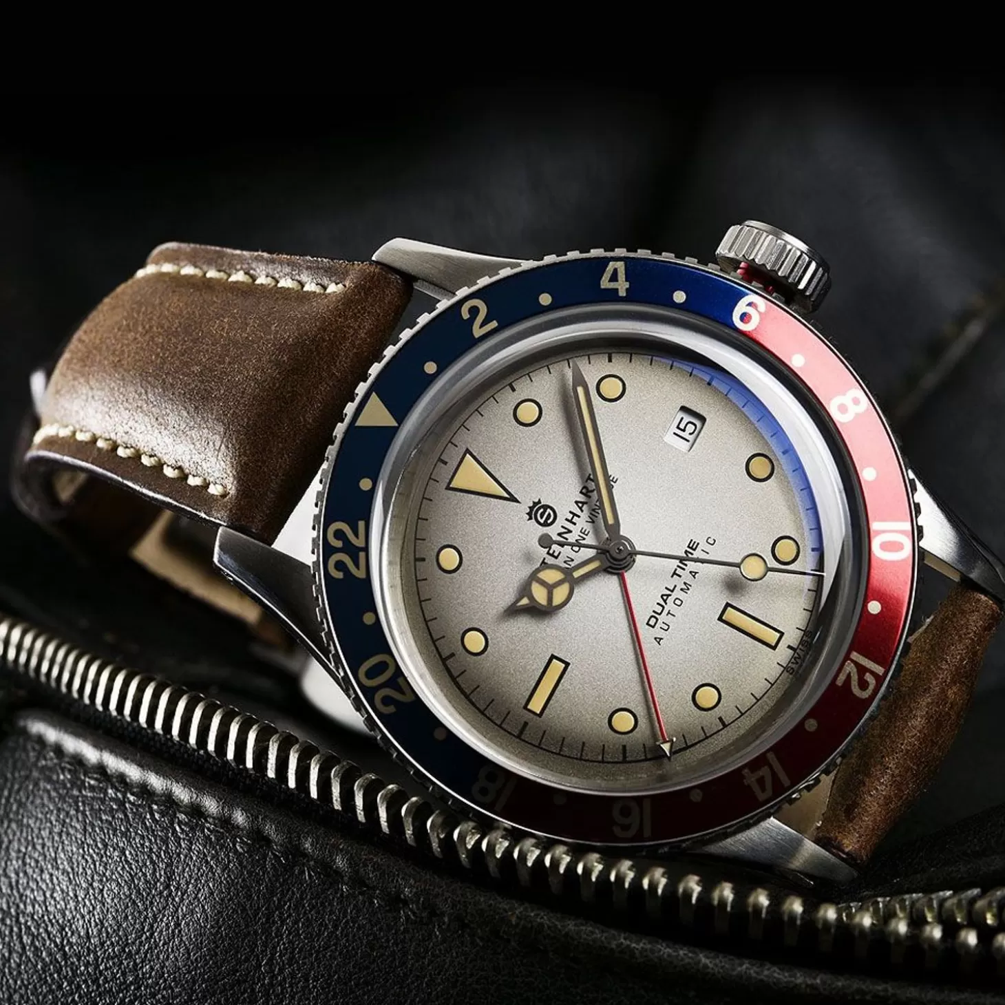Ocean One Vintage Dual-Time Premium Duikhorloge^Steinhart Watches Cheap