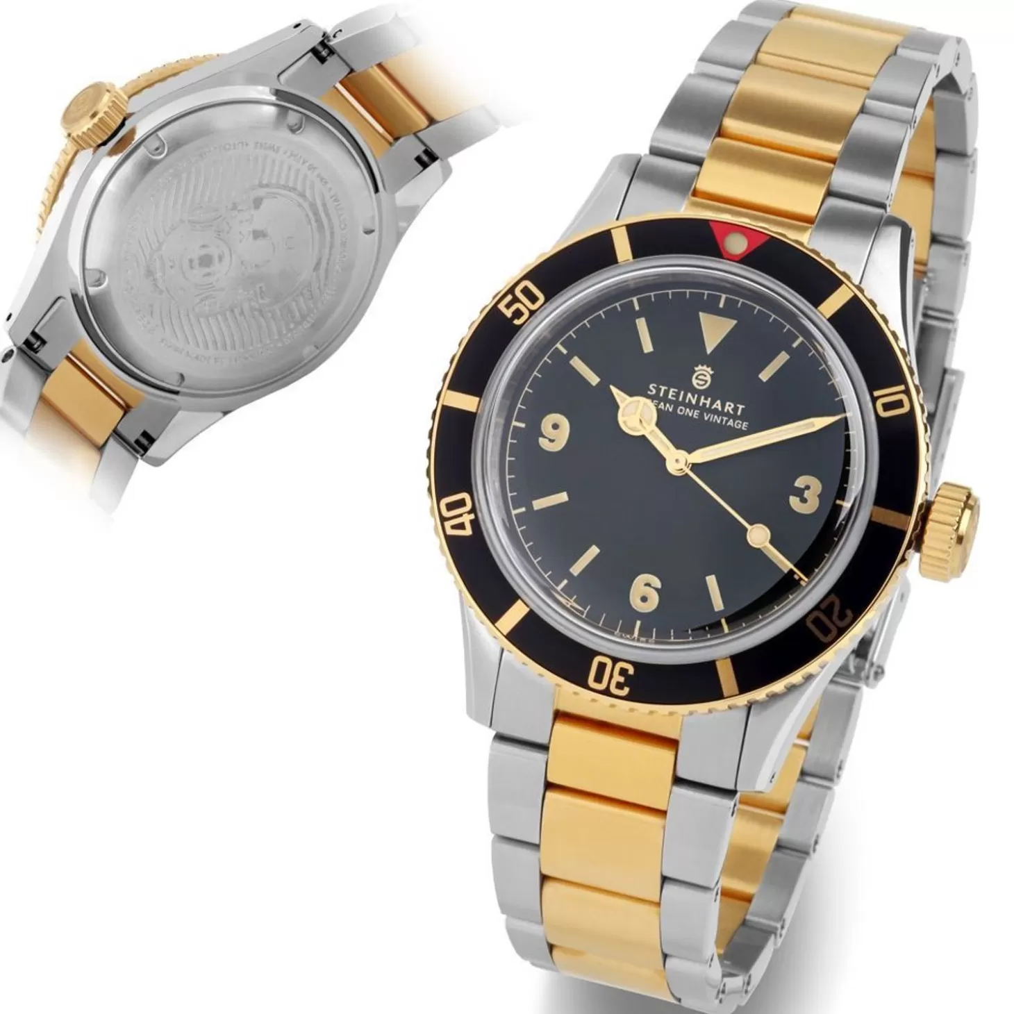 Ocean One Vintage Tweekleurig Duikhorloge^Steinhart Watches Store