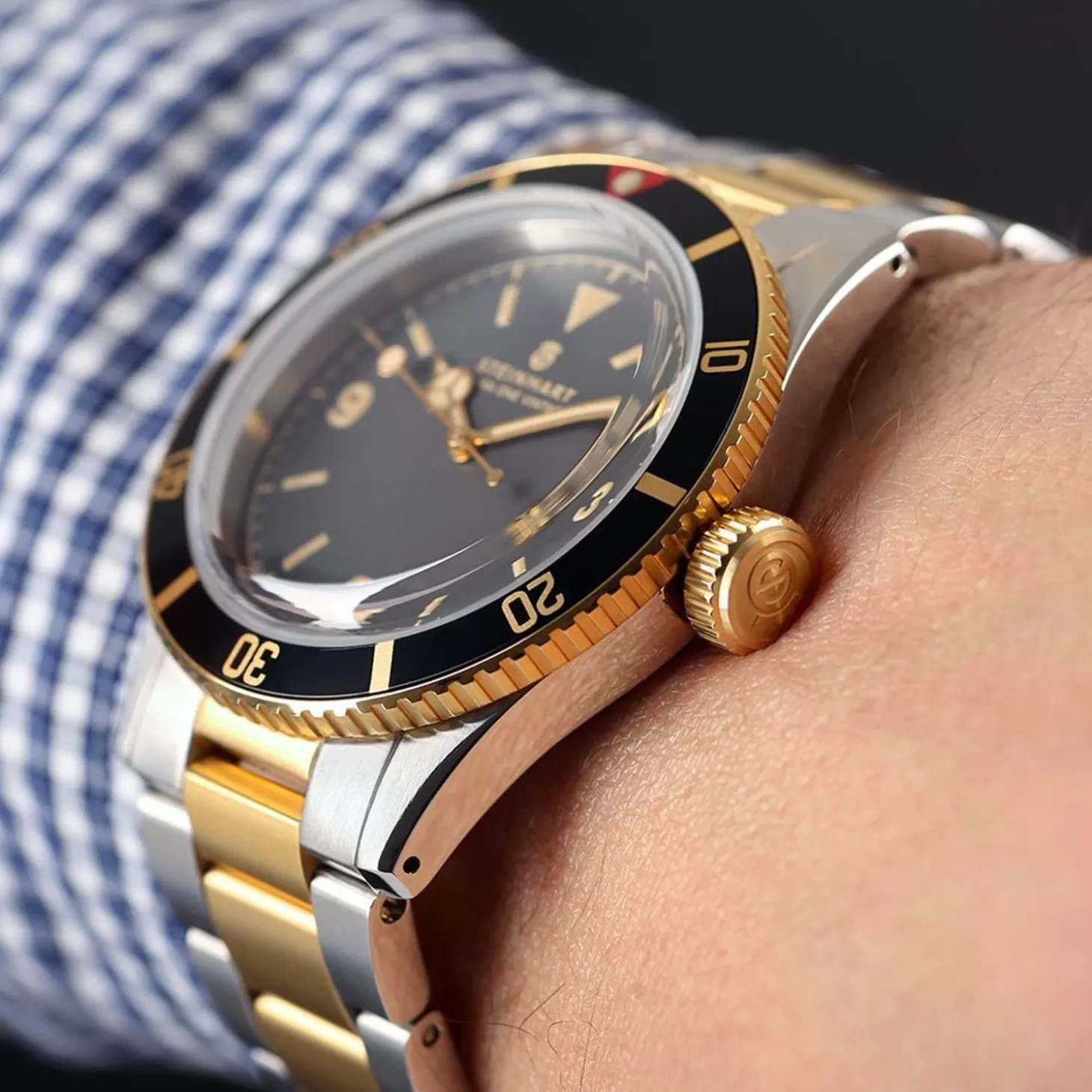 Ocean One Vintage Tweekleurig Duikhorloge^Steinhart Watches Store