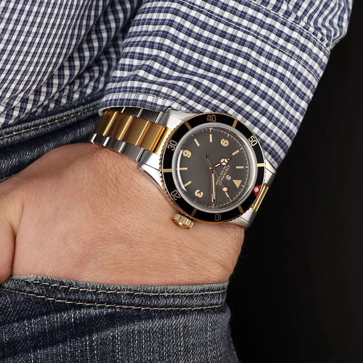 Ocean One Vintage Tweekleurig Duikhorloge^Steinhart Watches Store
