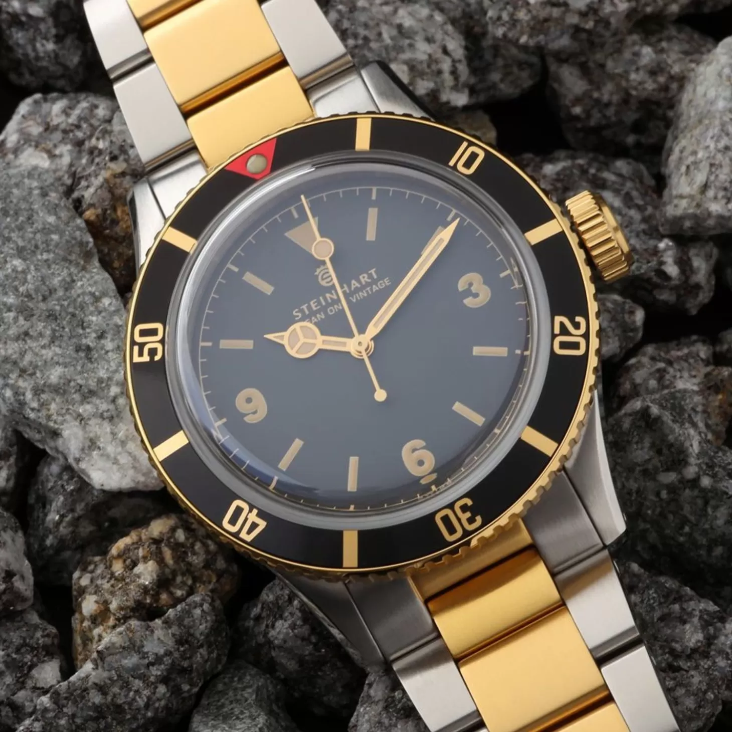 Ocean One Vintage Tweekleurig Duikhorloge^Steinhart Watches Store