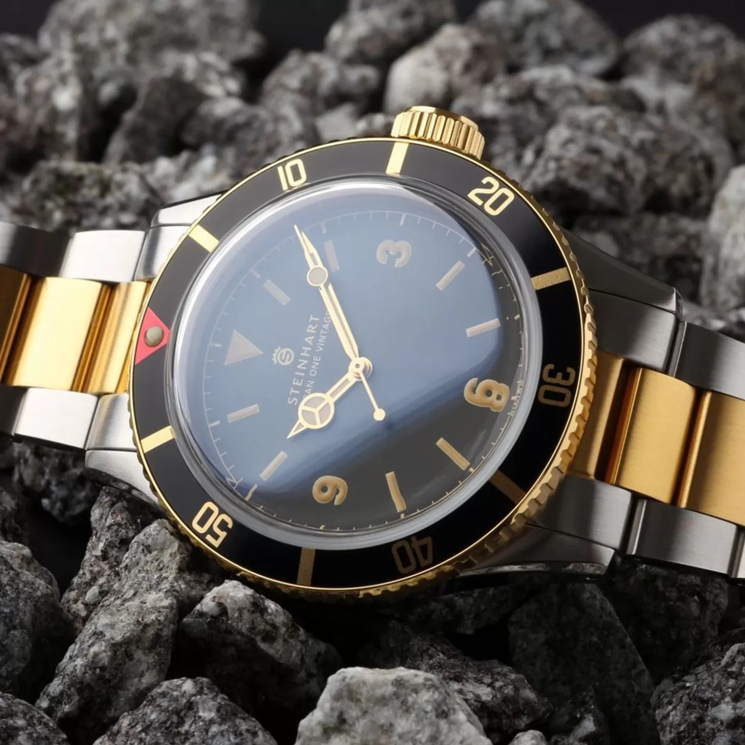 Ocean One Vintage Tweekleurig Duikhorloge^Steinhart Watches Store