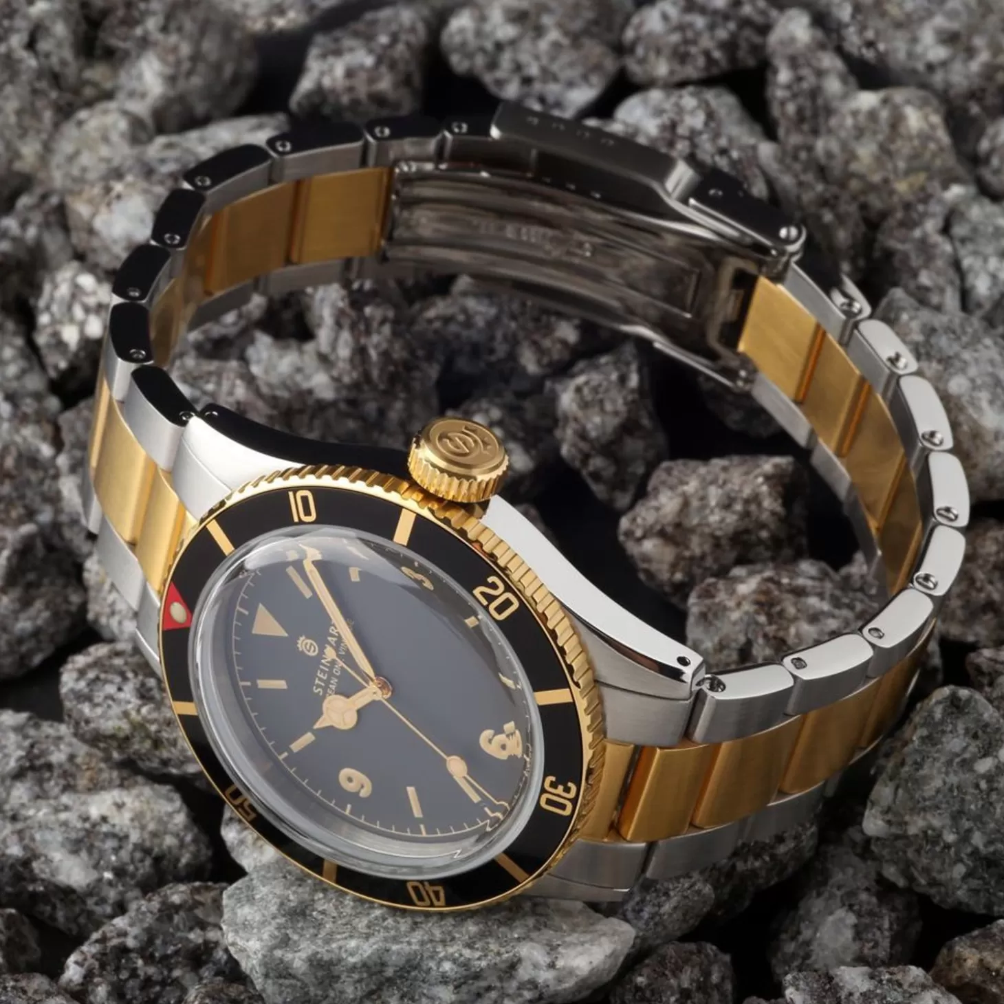 Ocean One Vintage Tweekleurig Duikhorloge^Steinhart Watches Store