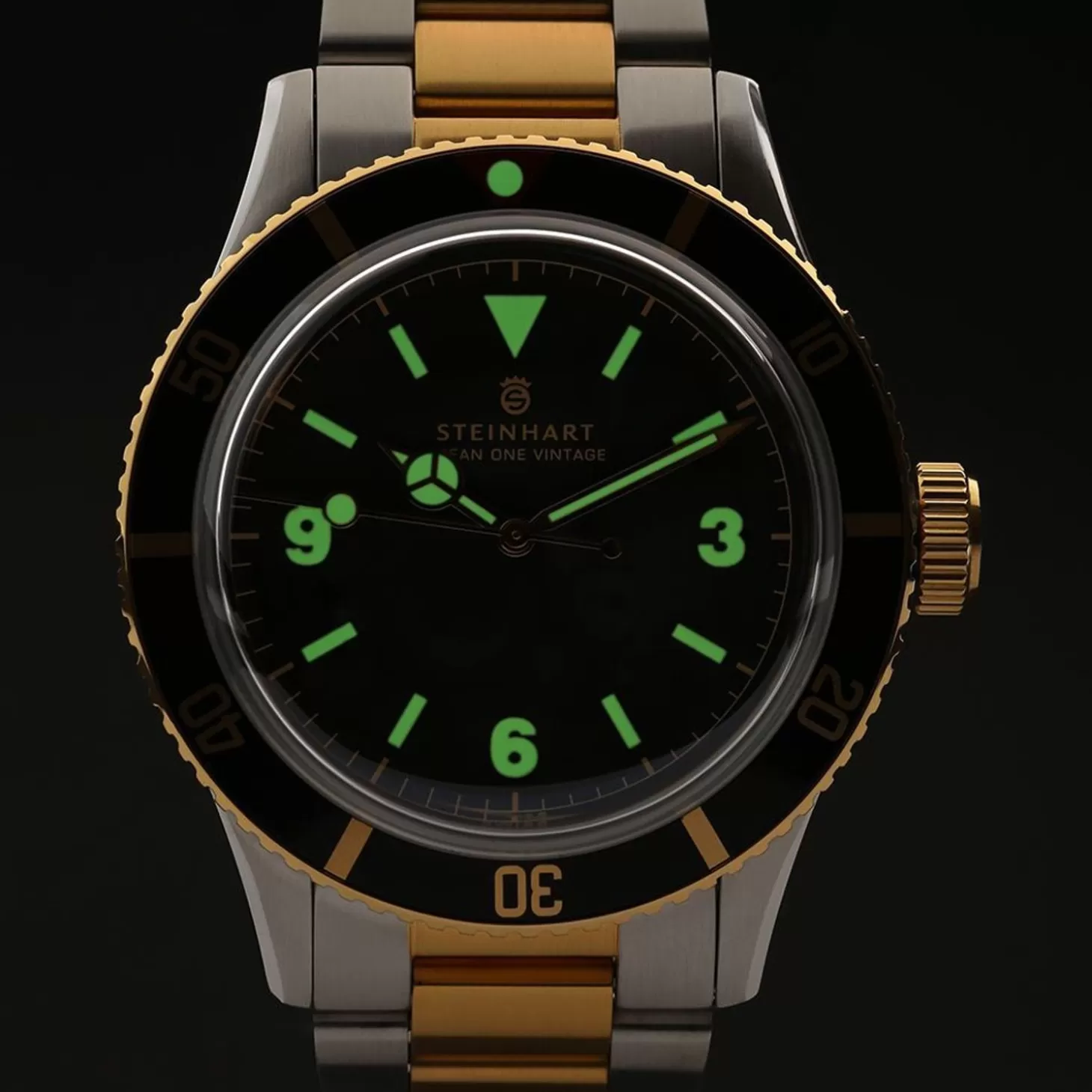 Ocean One Vintage Tweekleurig Duikhorloge^Steinhart Watches Store