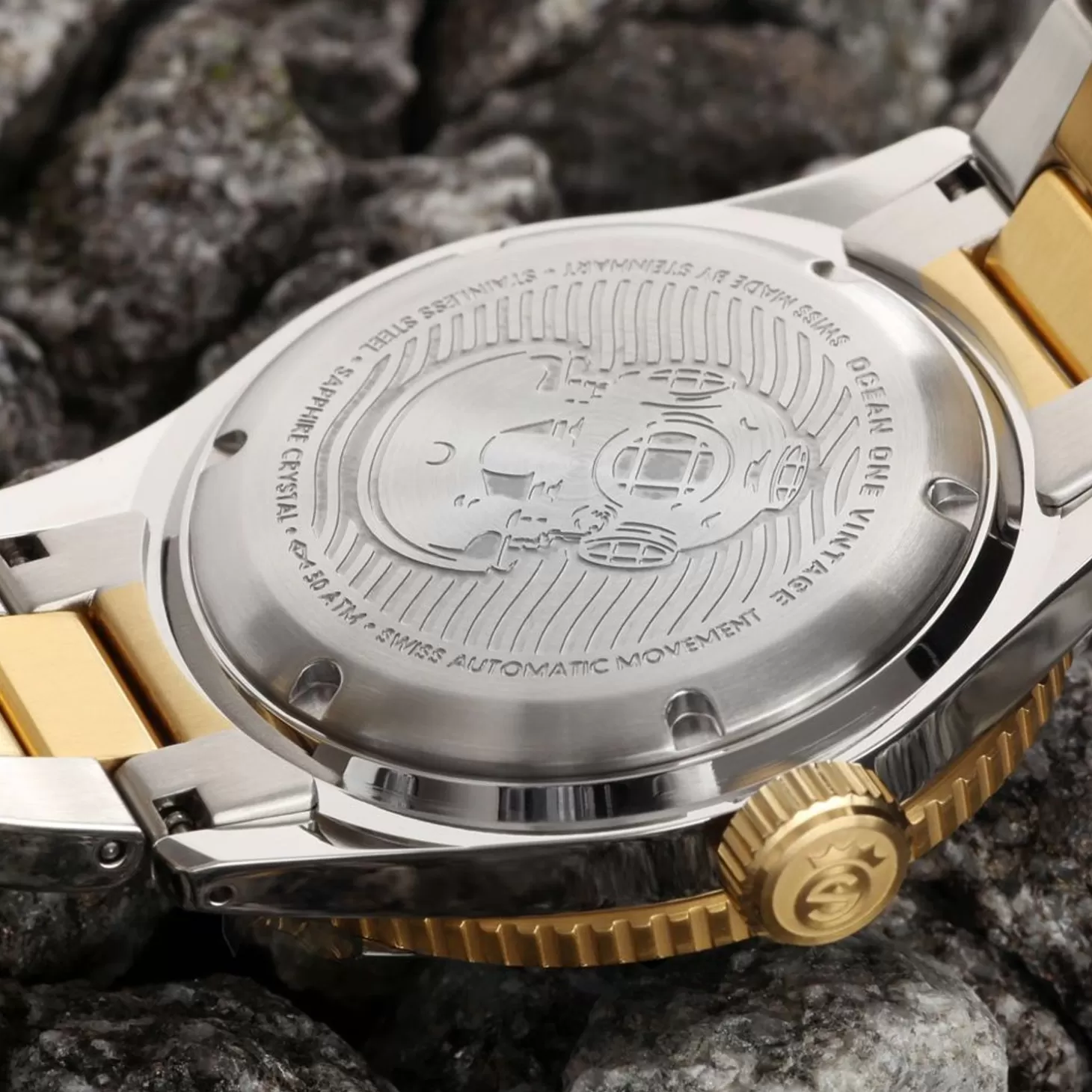 Ocean One Vintage Tweekleurig Duikhorloge^Steinhart Watches Store